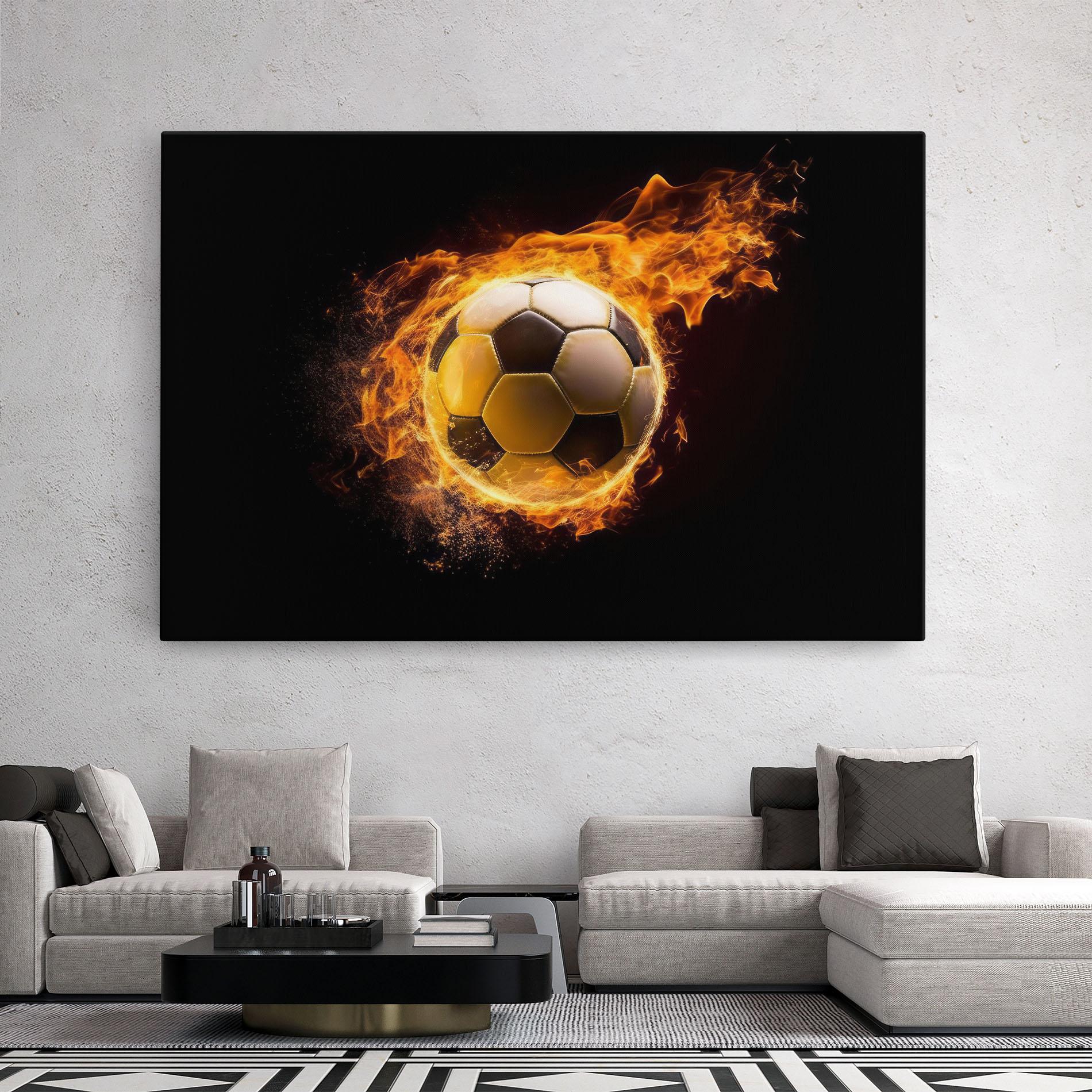 Tablou Canvas Fire Football mockup 2