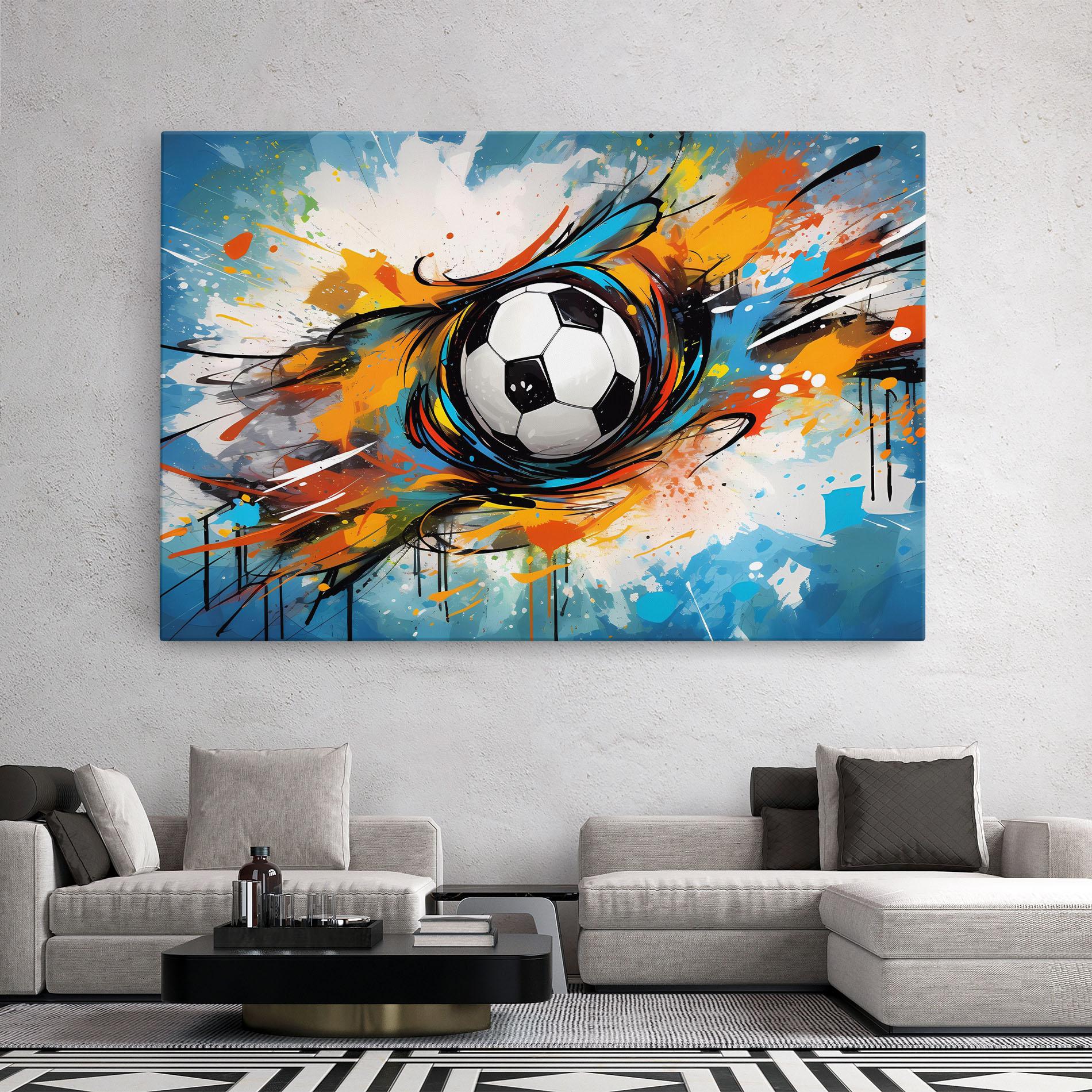 Tablou Canvas Football Flight Graffiti mockup 2