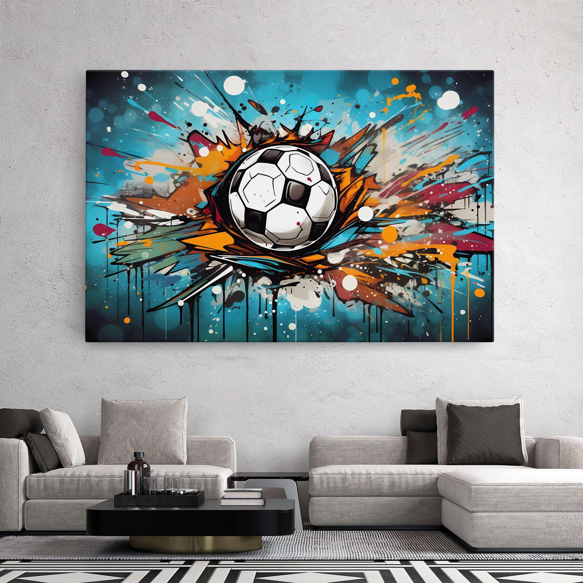 Tablou Canvas Football Graffiti Style mockup 2