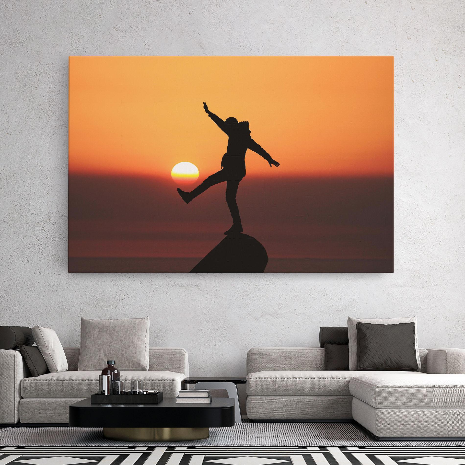 Tablou Canvas Football With The Sun mockup 2