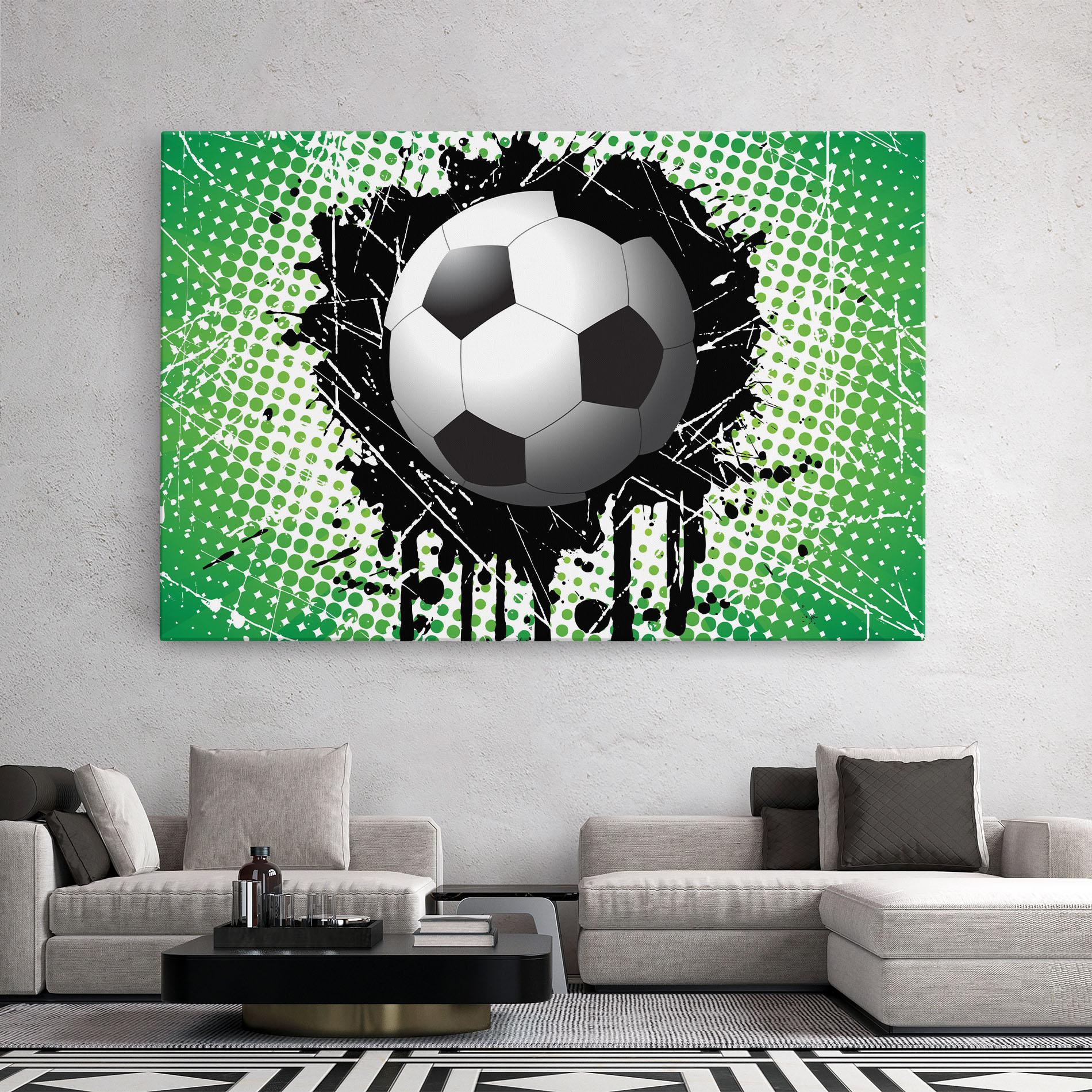 Tablou Canvas Green Black Football mockup 2