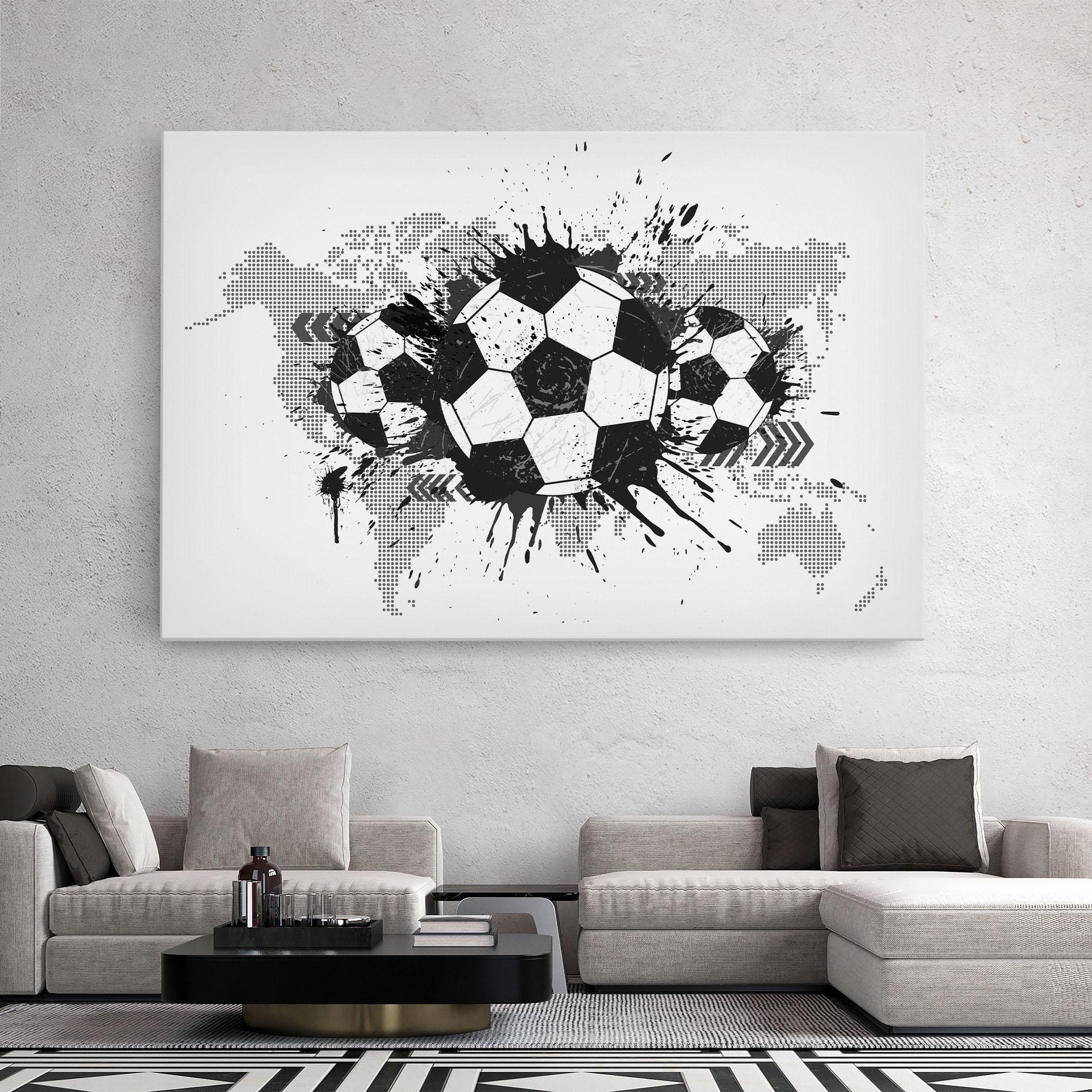 Tablou Canvas Grey Foodball mockup 2