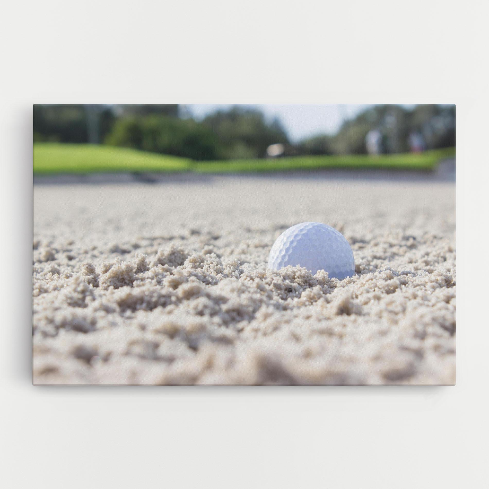 Tablou Canvas Golf Ball In Sand mockup 0