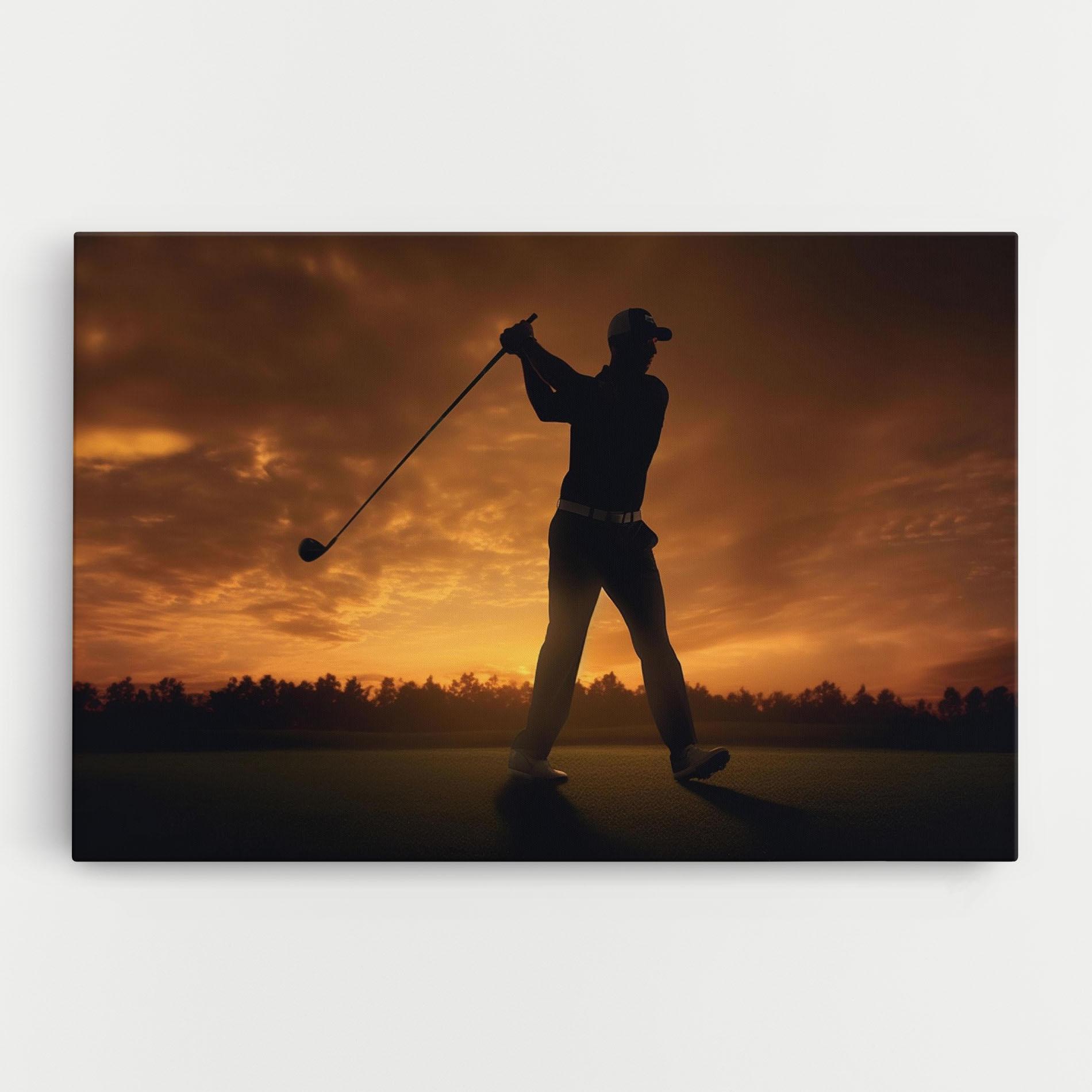 Tablou Canvas Golf Course Sunset mockup 0