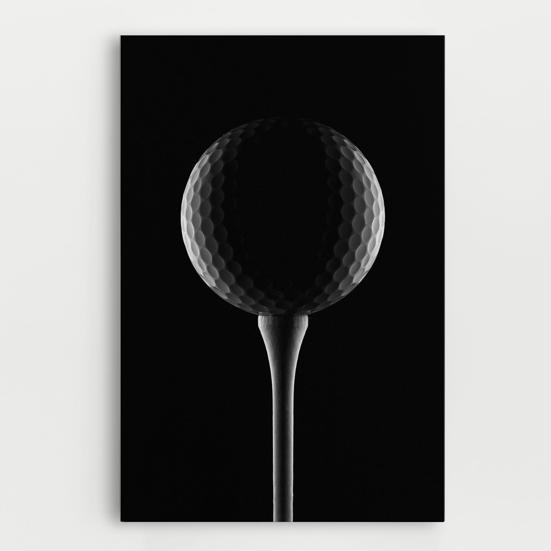 Tablou Canvas Golf Ball Black mockup 0