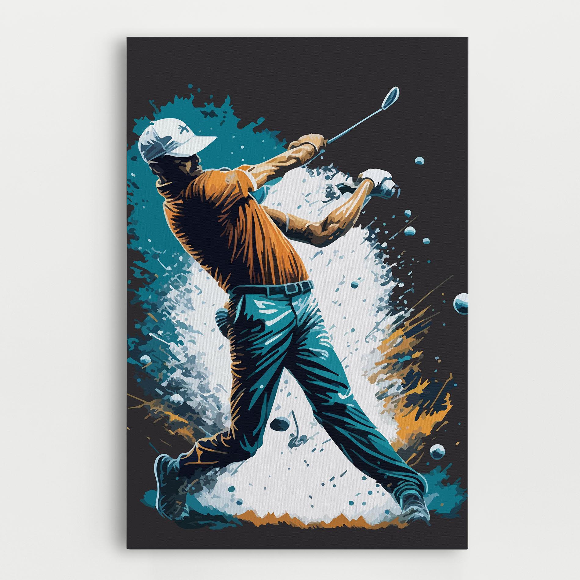 Tablou Canvas Golf On Grey mockup 0