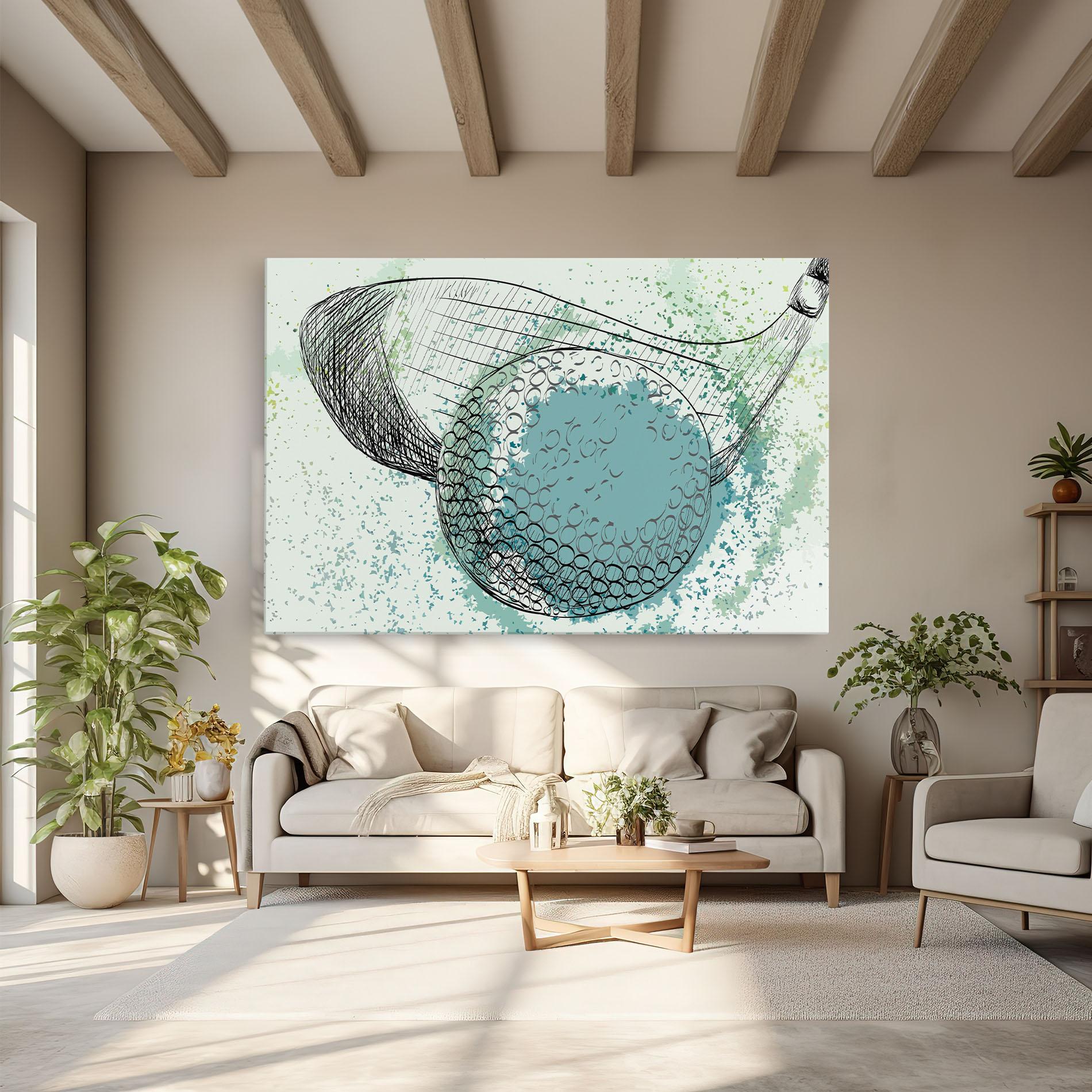 Tablou Canvas Blue Golf mockup 6