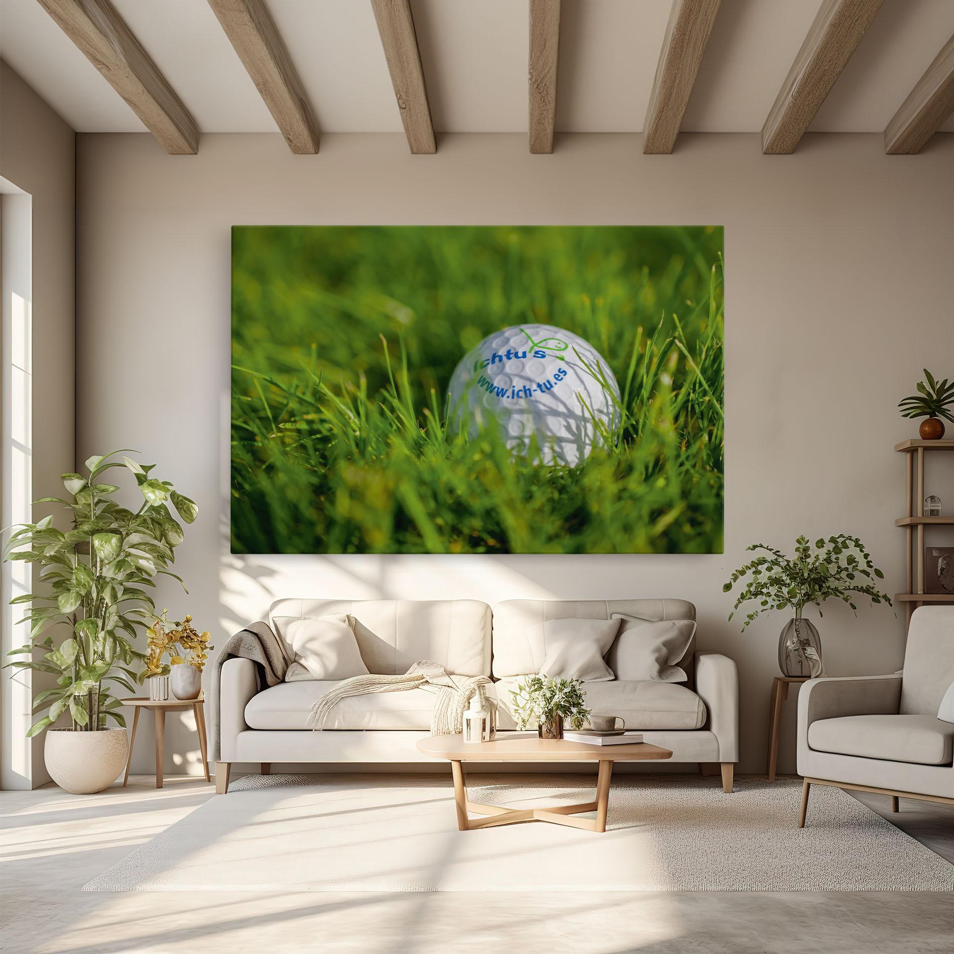 Tablou Canvas Golf Ball In Grass mockup 6