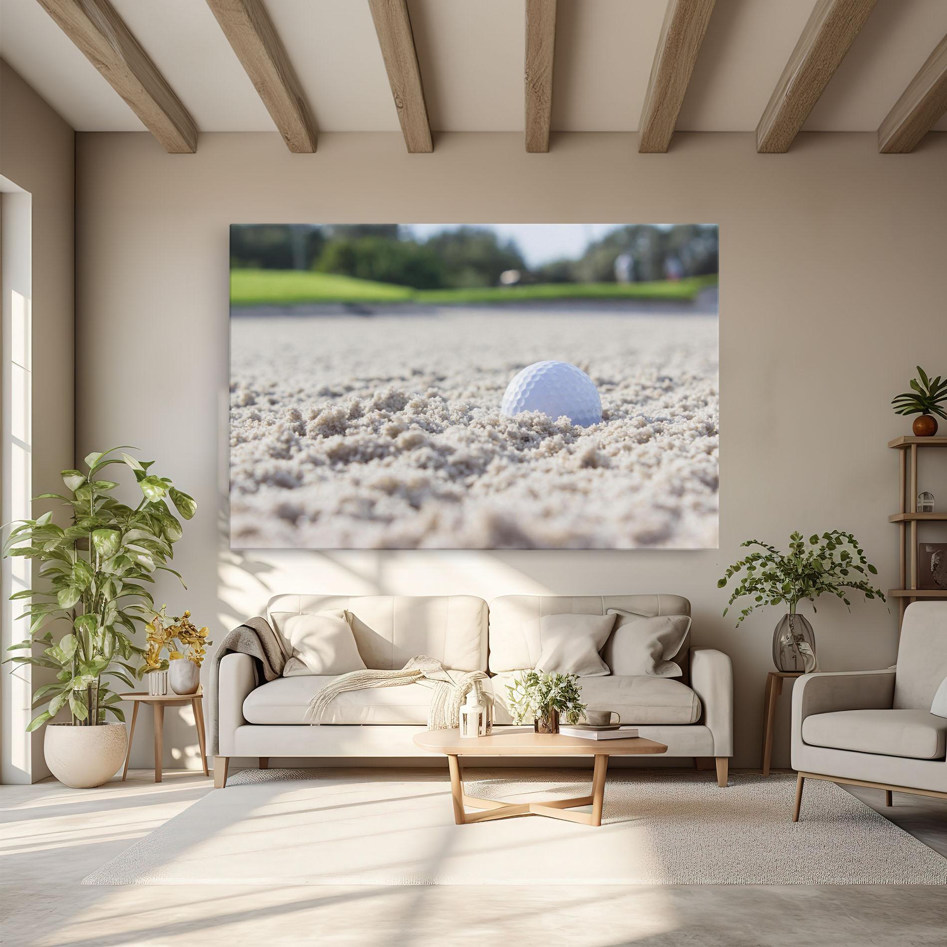 Tablou Canvas Golf Ball In Sand mockup 6