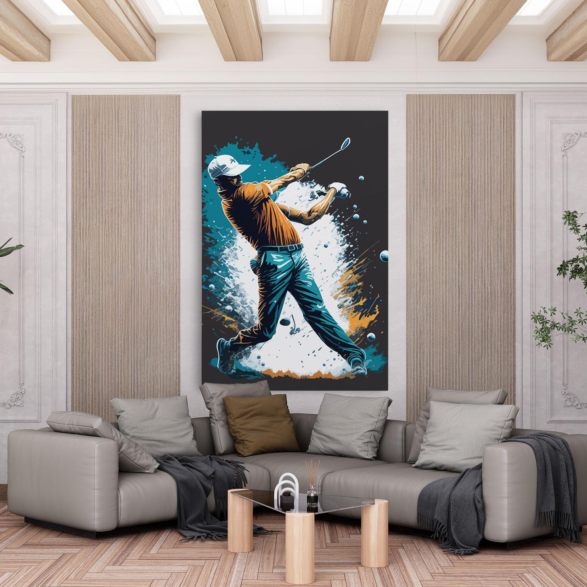 Tablou Canvas Golf On Grey mockup 6