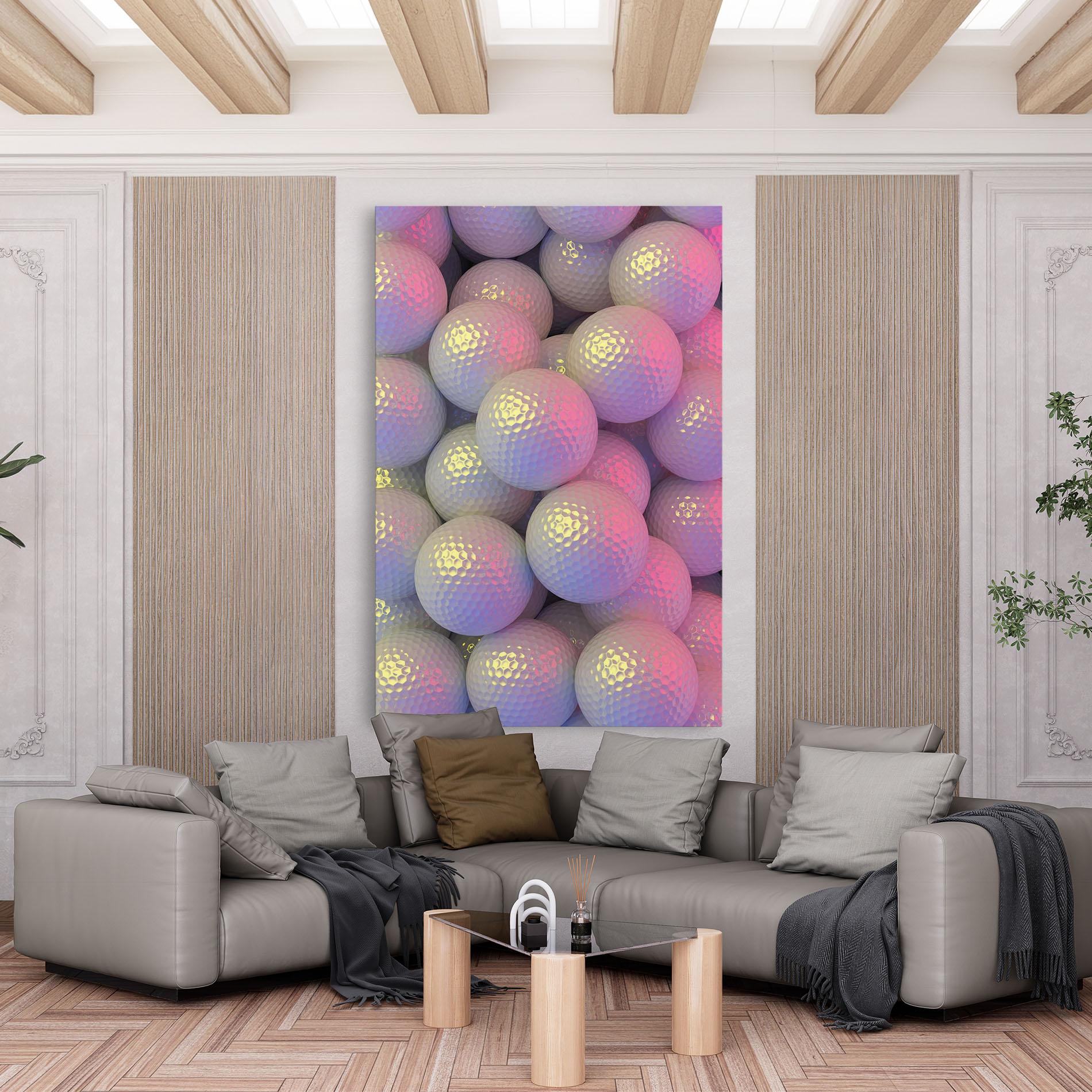 Tablou Canvas Purple Light Golf Ball mockup 6