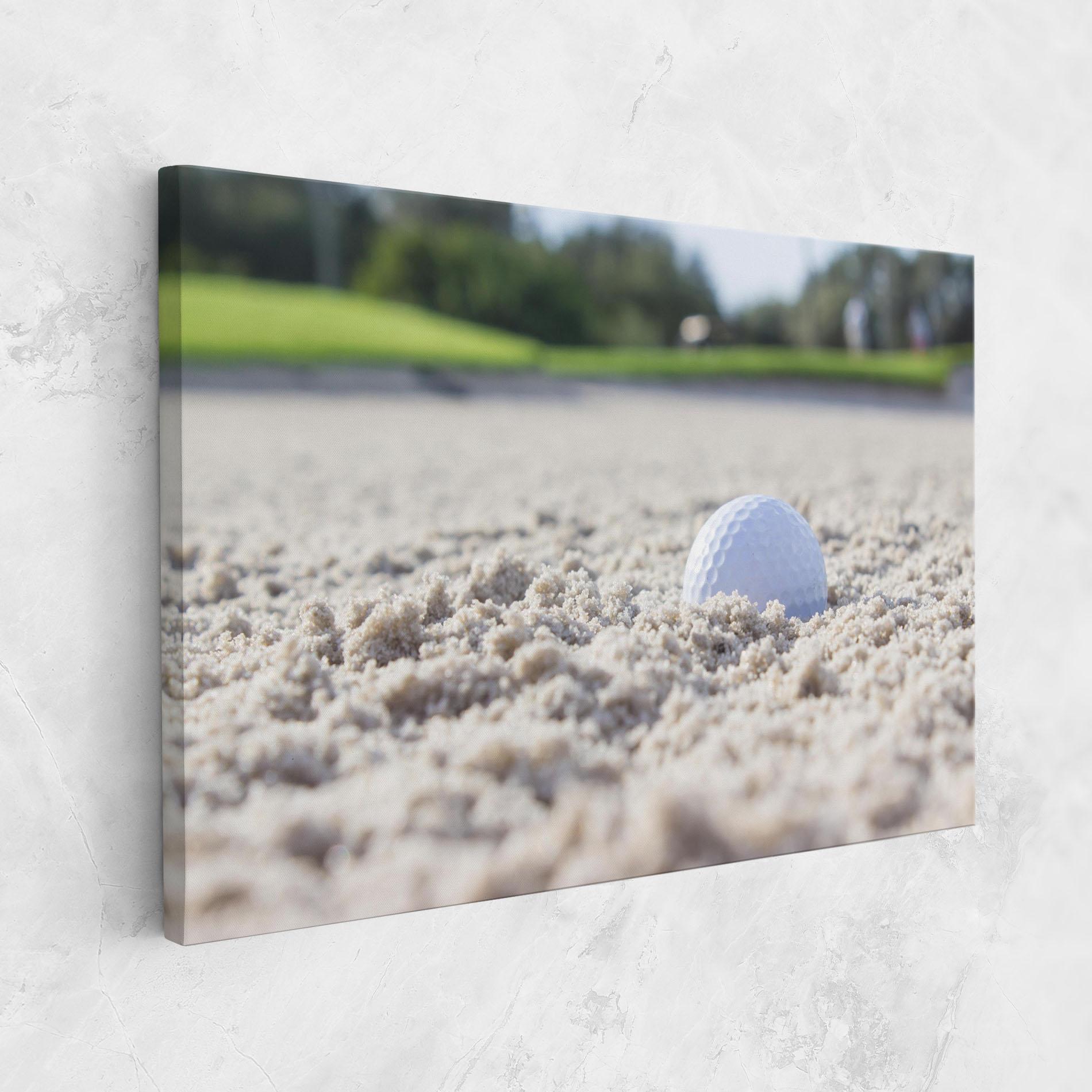 Tablou Canvas Golf Ball In Sand mockup 1