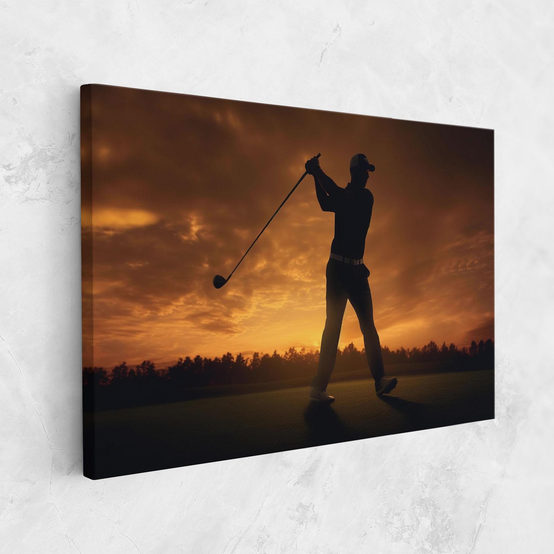 Tablou Canvas Golf Course Sunset mockup 1