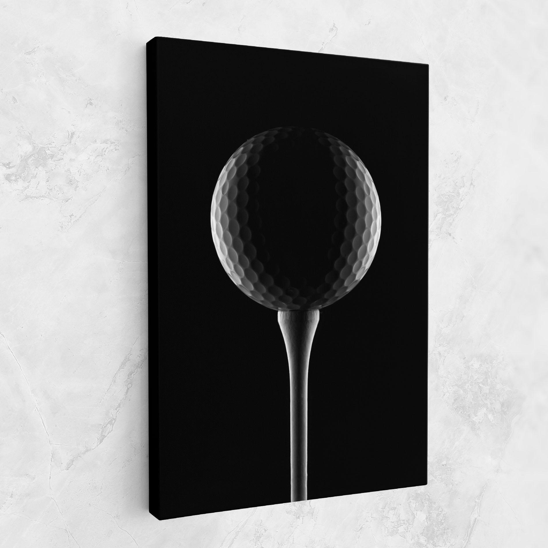 Tablou Canvas Golf Ball Black mockup 1