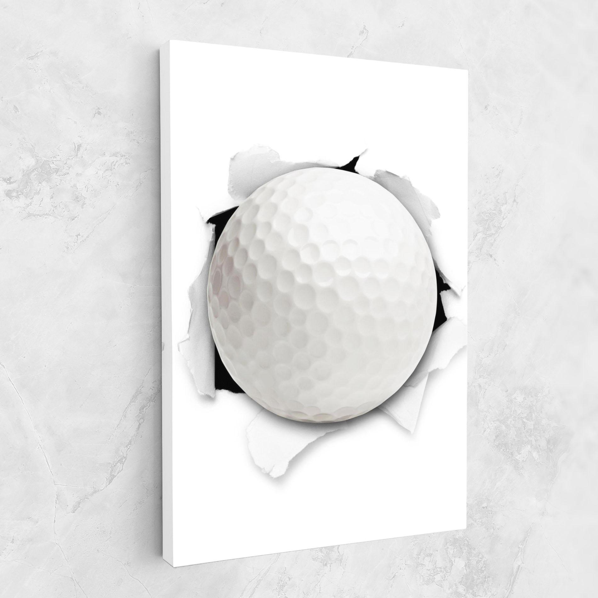 Tablou Canvas Golf Ball Bursting Hole mockup 1