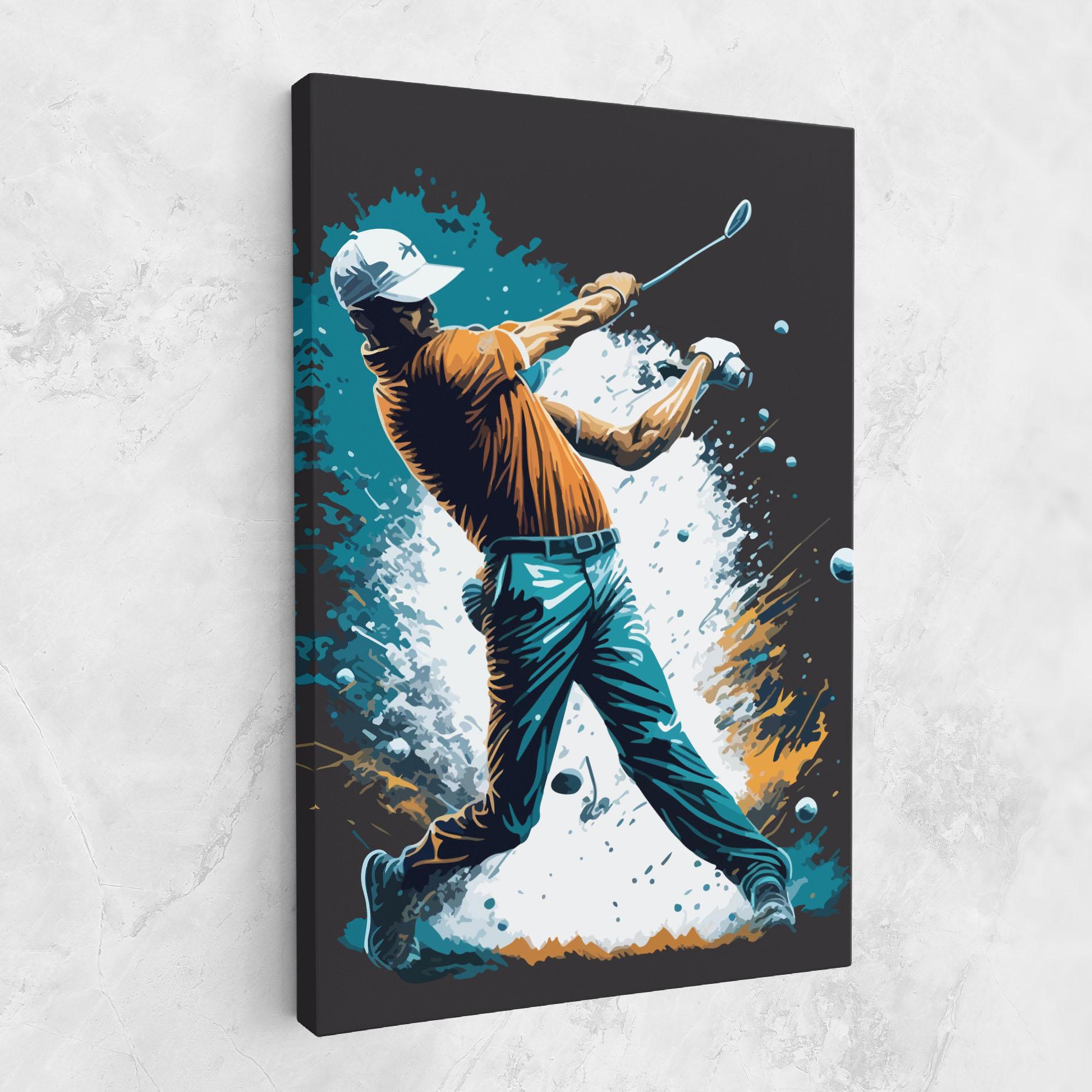 Tablou Canvas Golf On Grey mockup 1