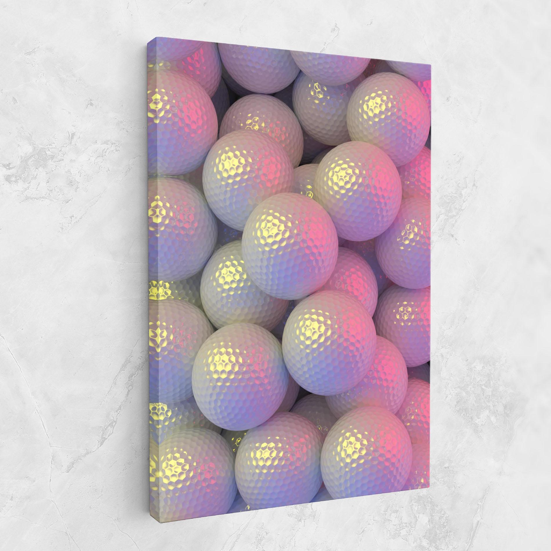 Tablou Canvas Purple Light Golf Ball mockup 1