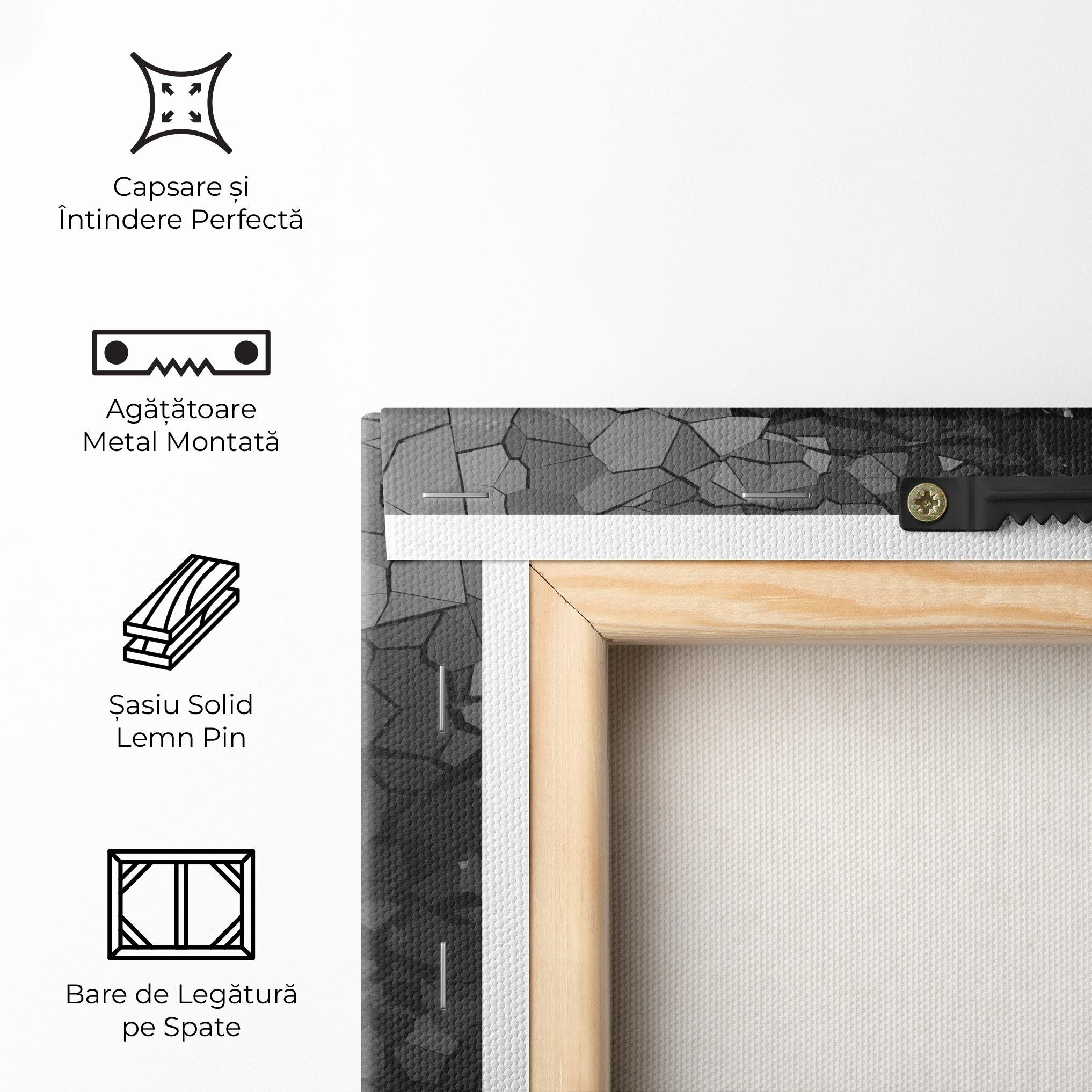 Tablou Canvas Black Wall Golf Ball mockup 5