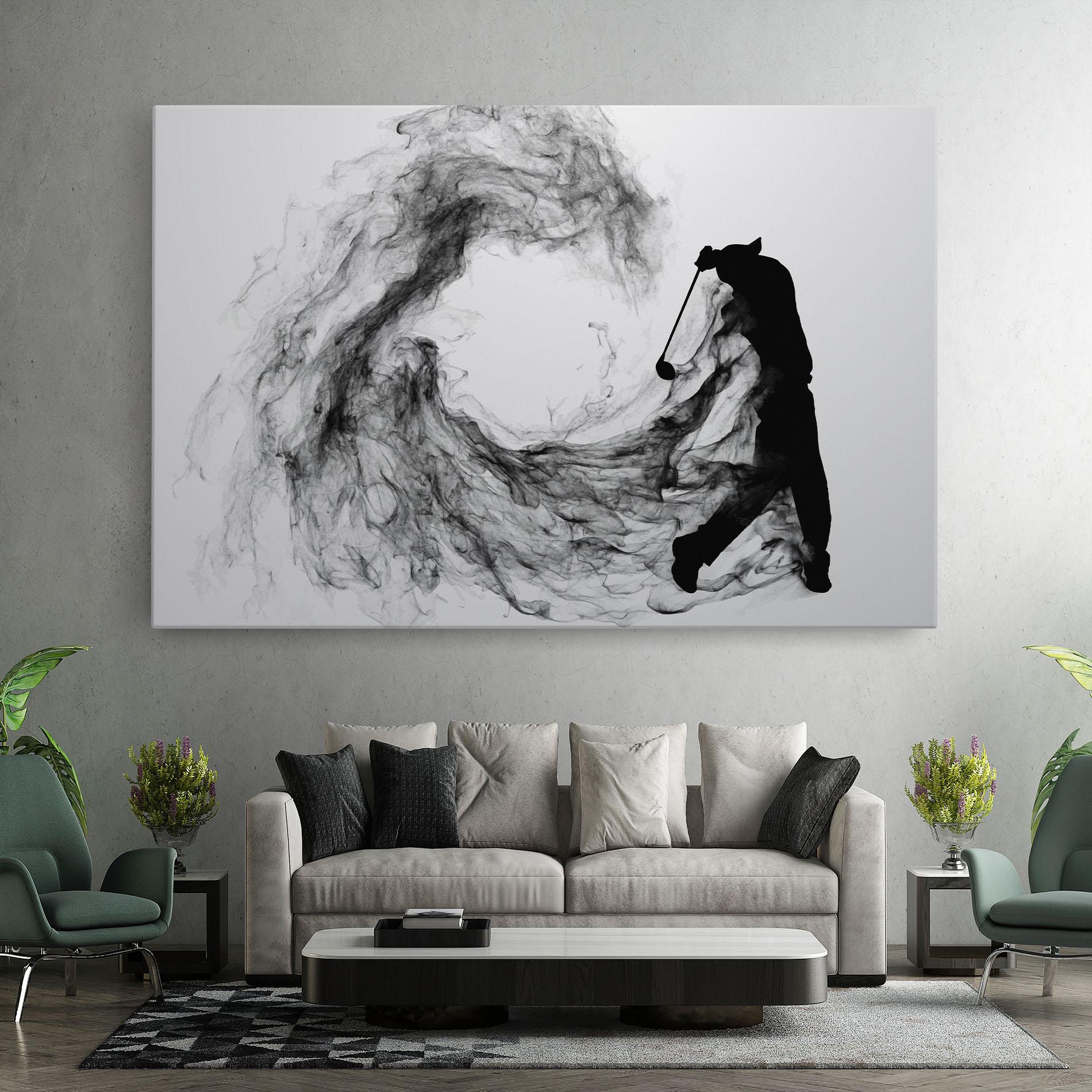 Tablou Canvas Black Smoke Golf mockup 7