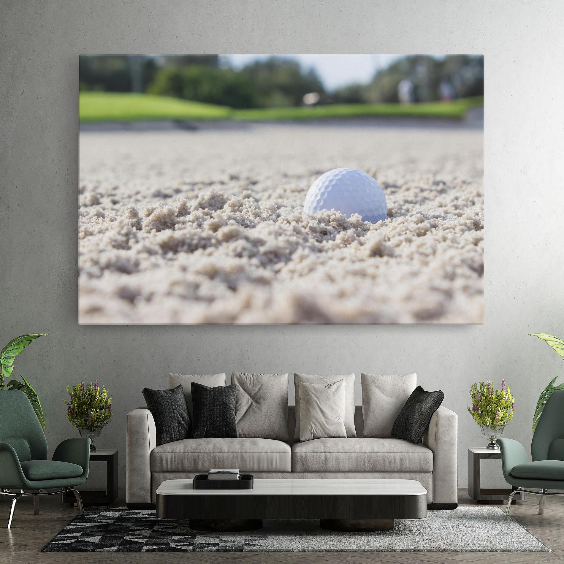 Tablou Canvas Golf Ball In Sand mockup 7