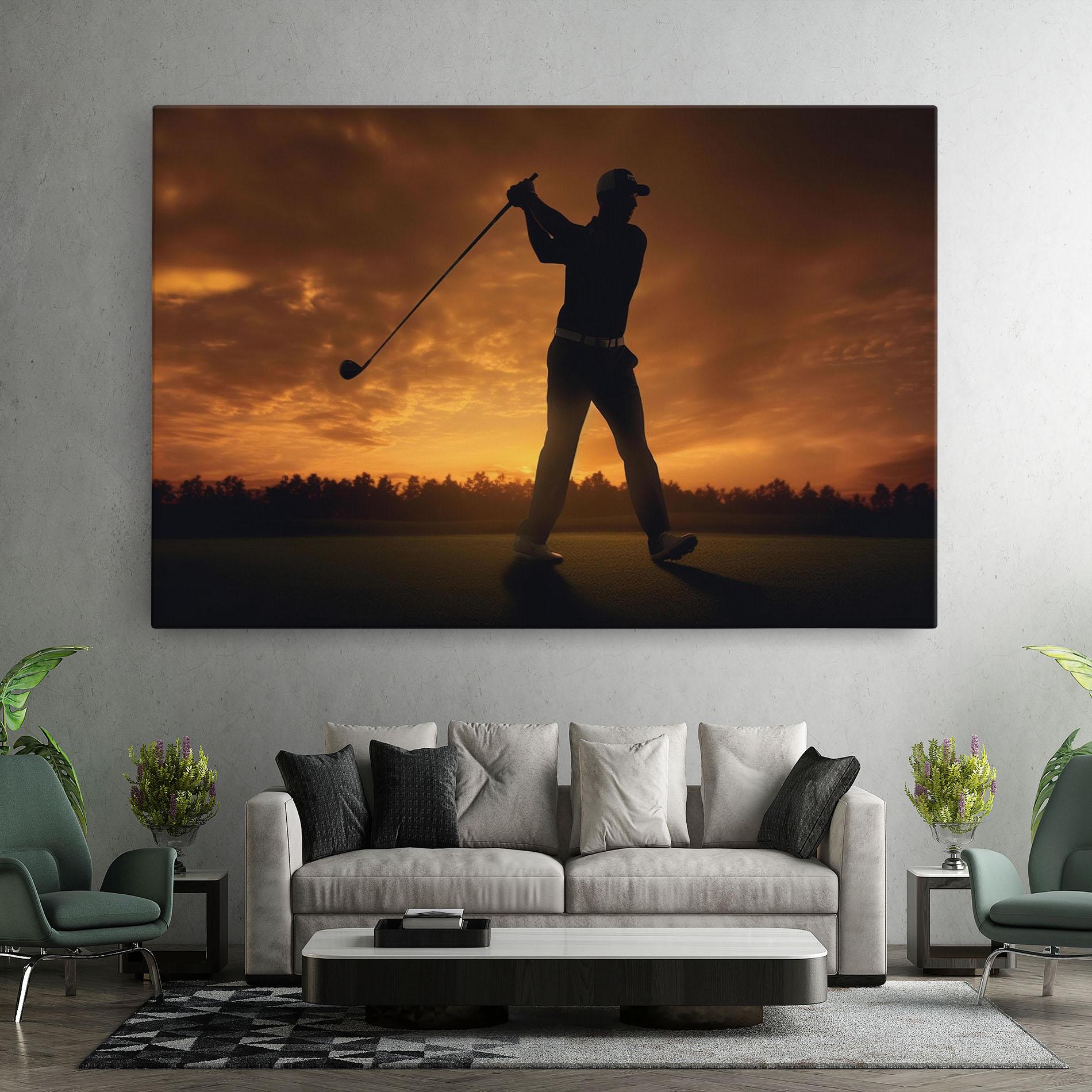 Tablou Canvas Golf Course Sunset mockup 7