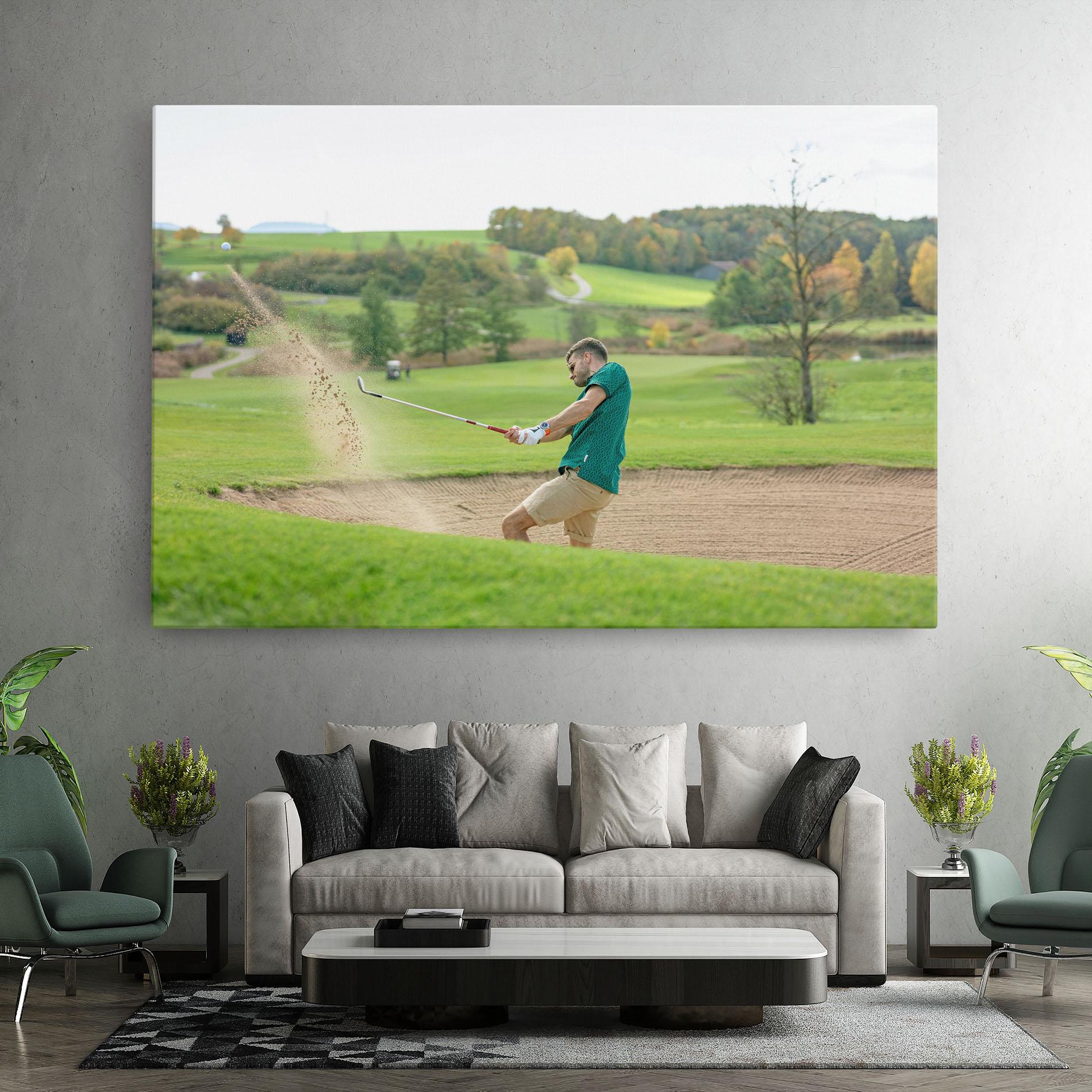 Tablou Canvas Green Tshirt Golf Player mockup 7
