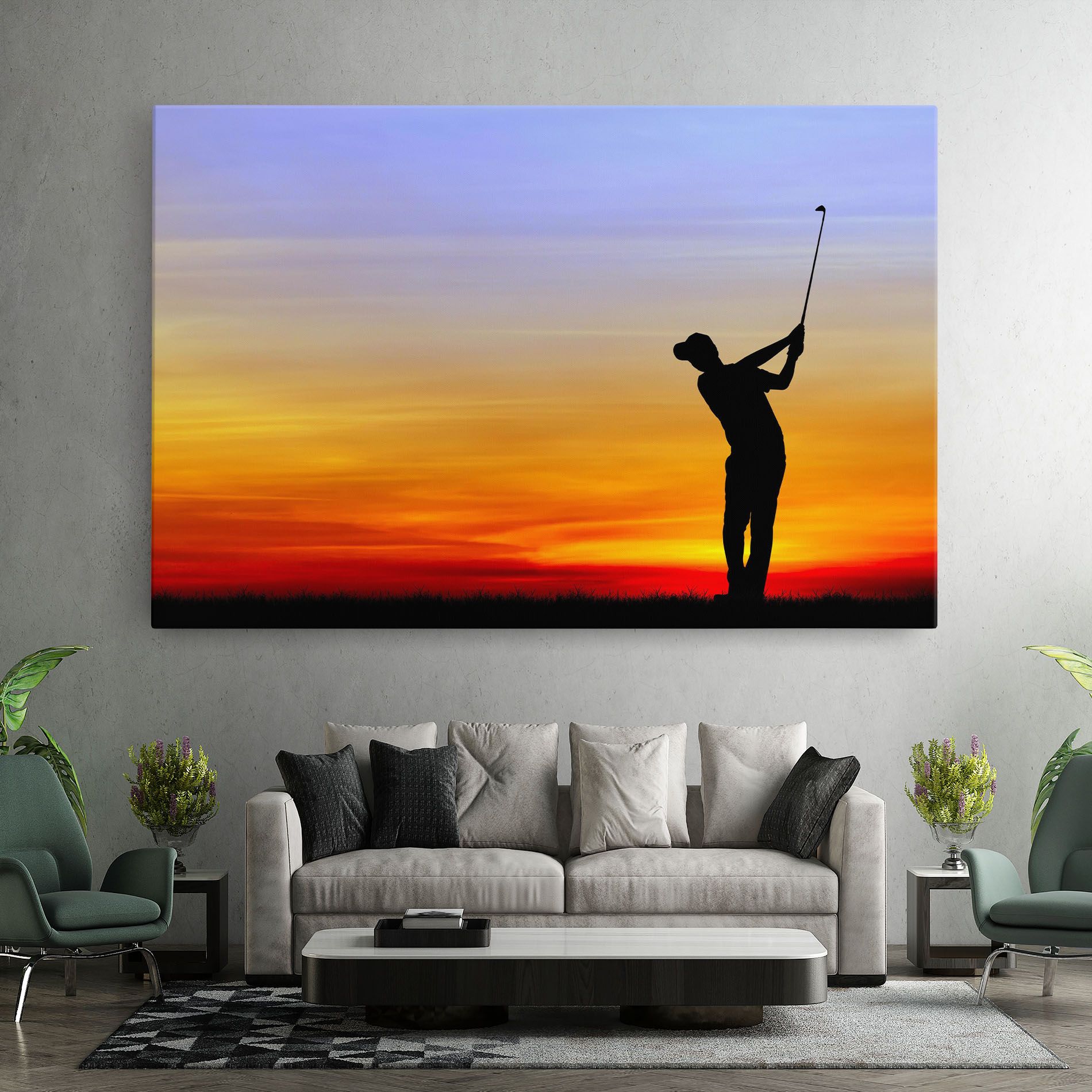 Playing Golf Sunrise mockup 7