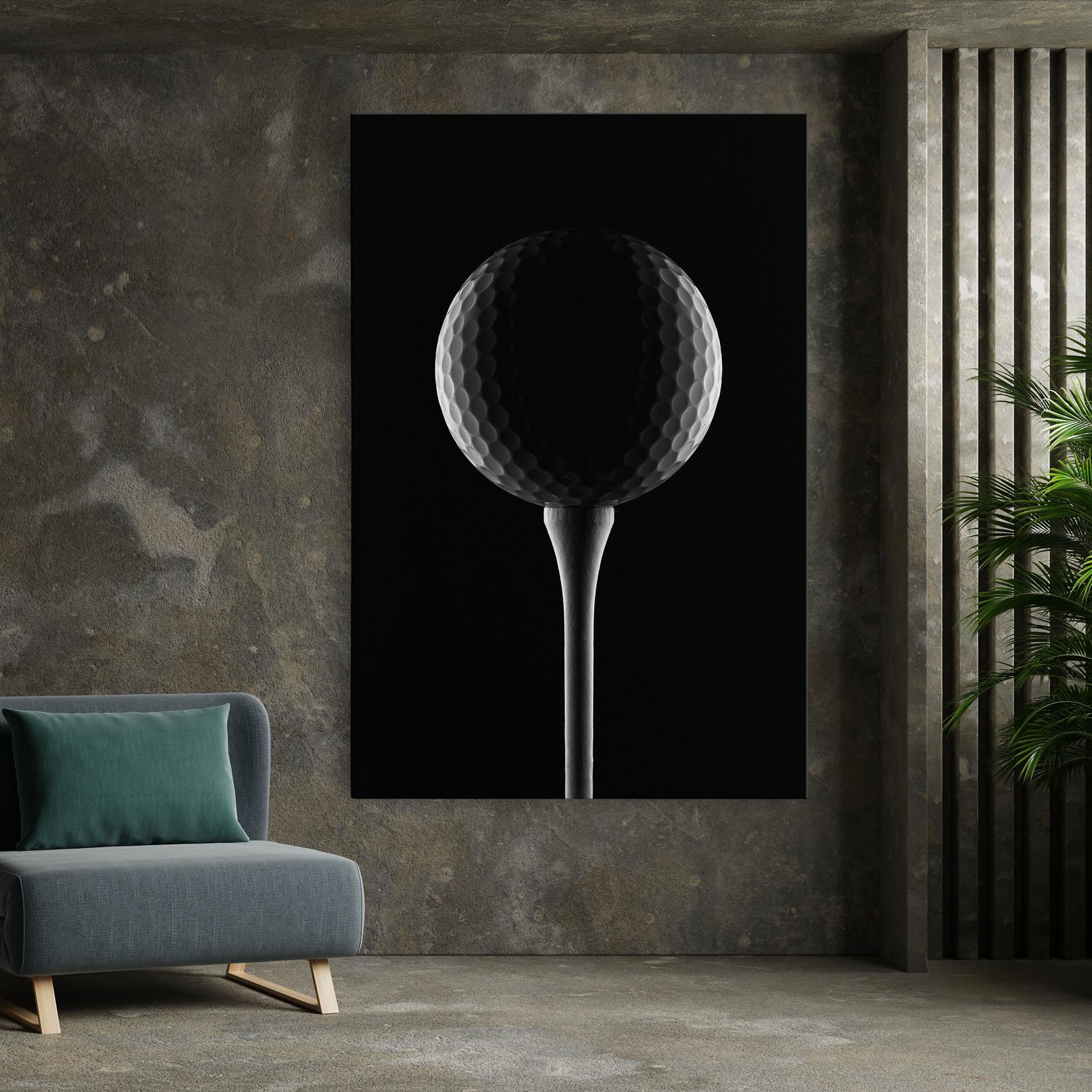 Tablou Canvas Golf Ball Black mockup 7