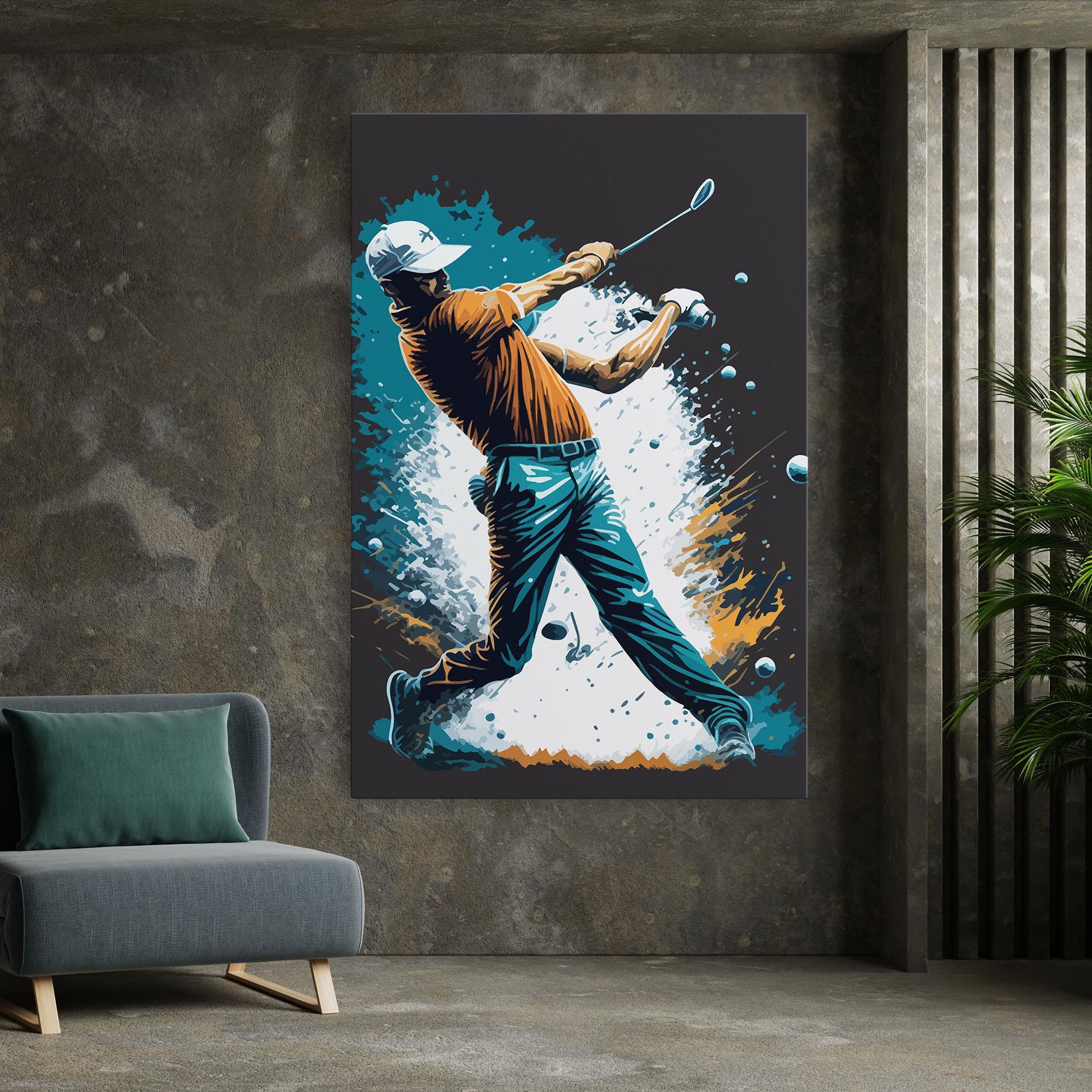 Tablou Canvas Golf On Grey mockup 7