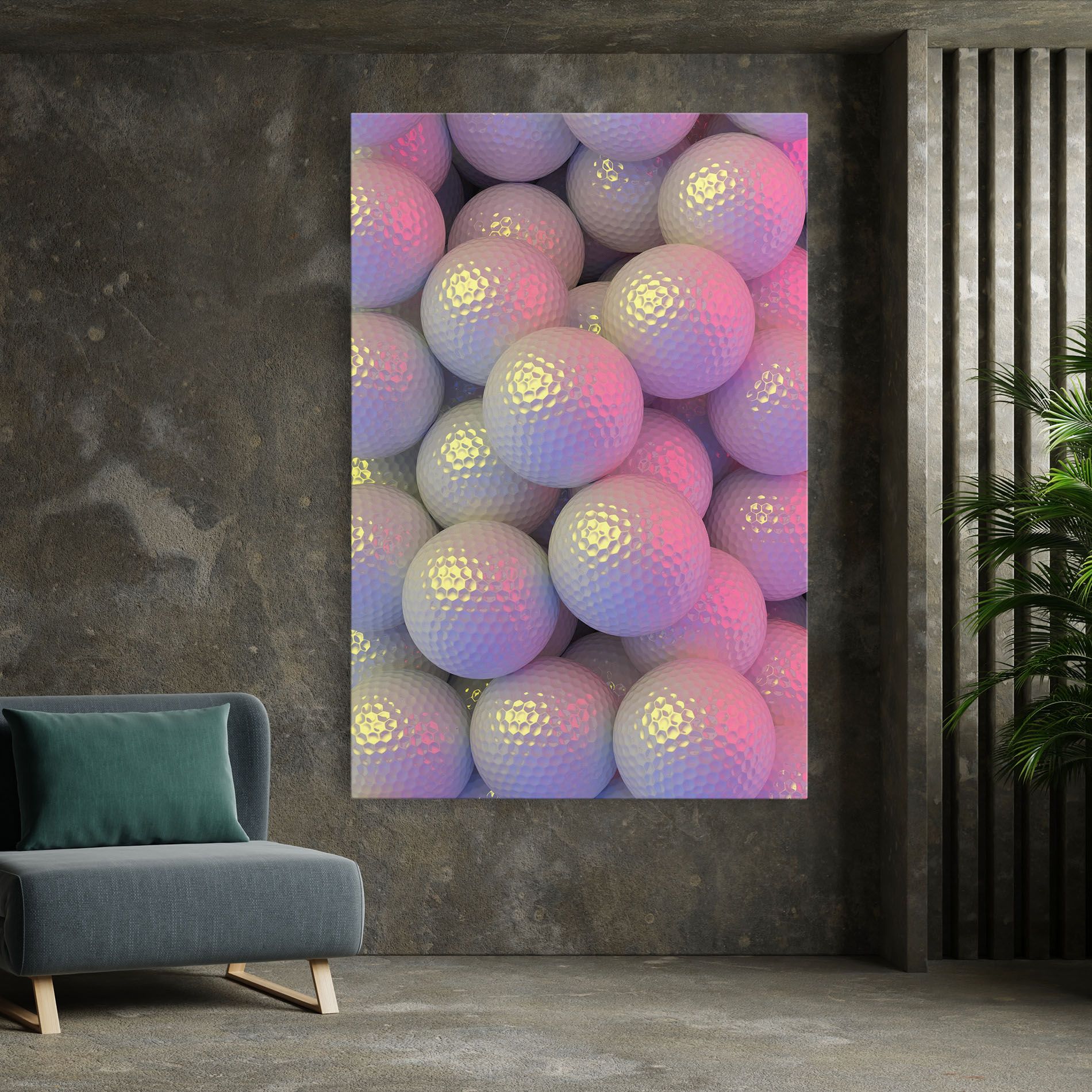 Purple Light Golf Ball mockup 7