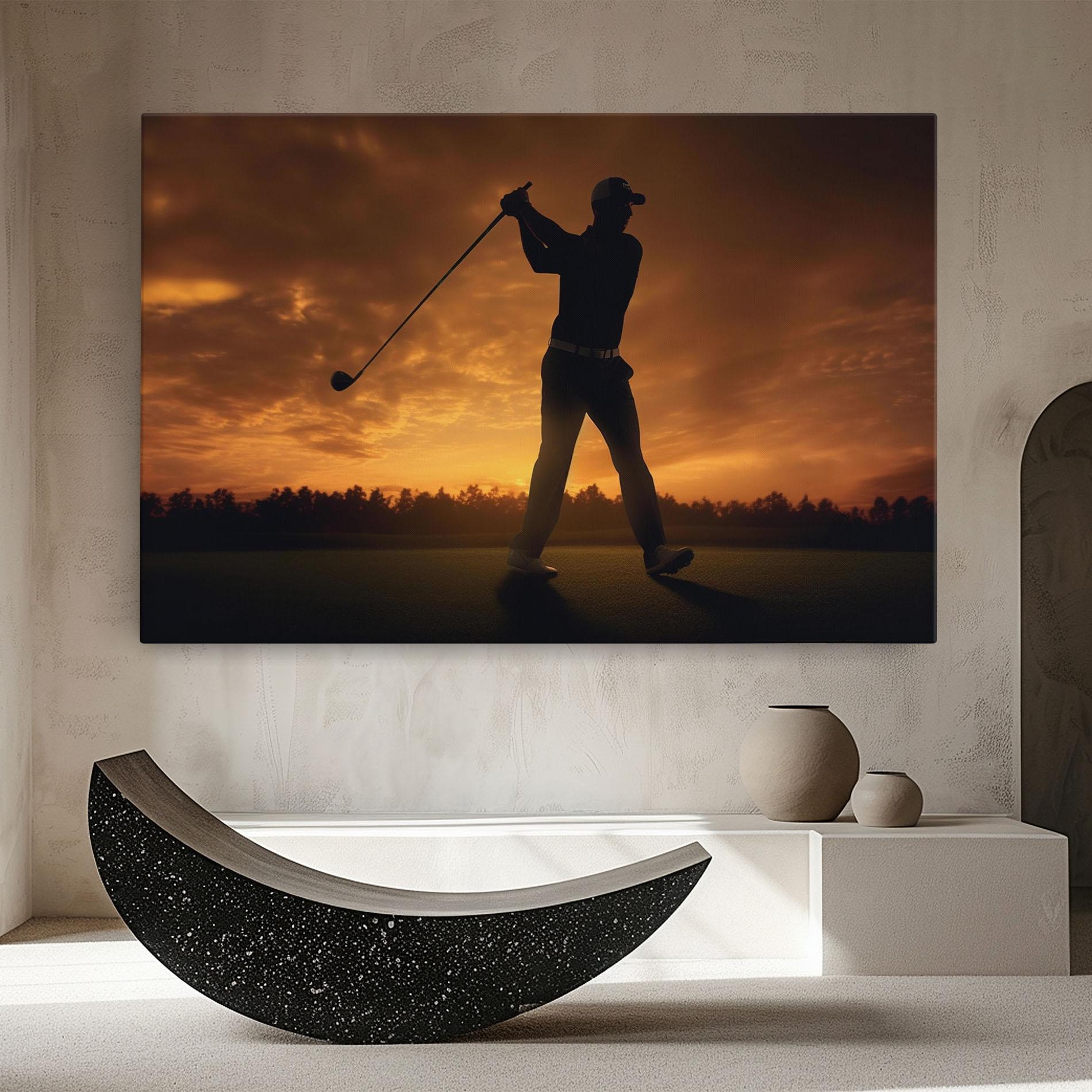 Tablou Canvas Golf Course Sunset mockup 8