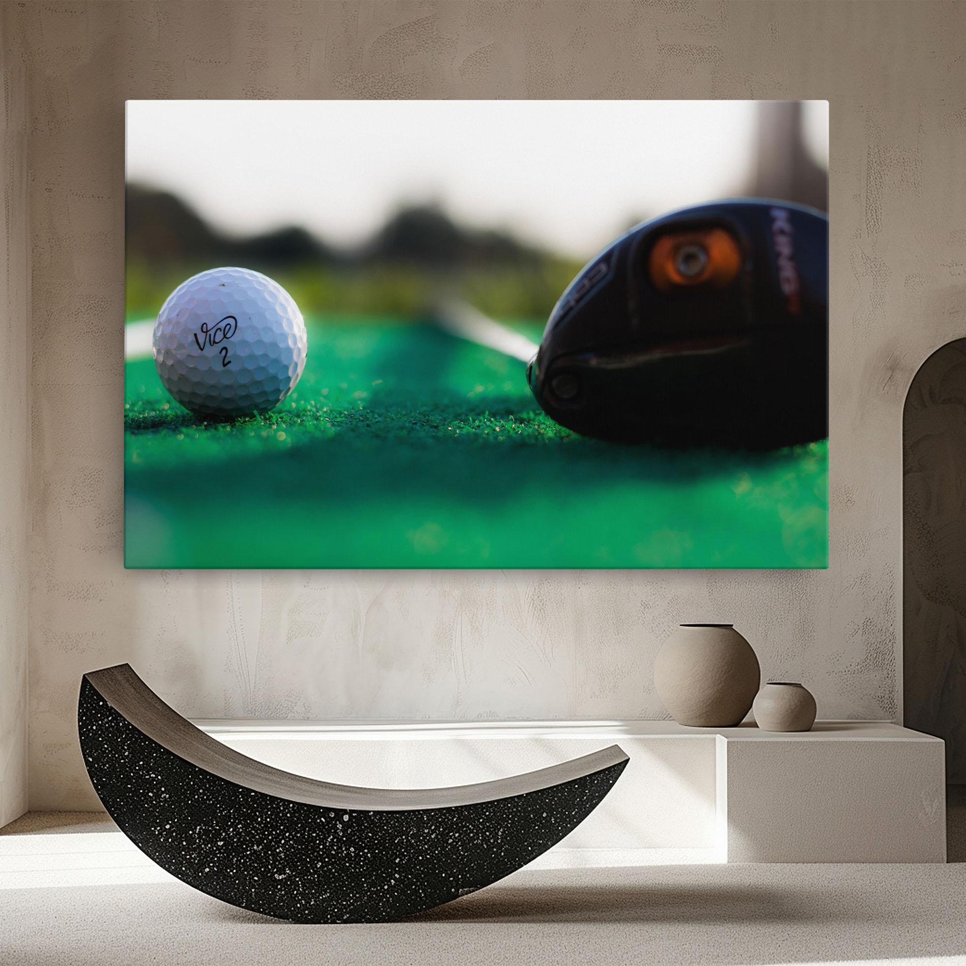 Tablou Canvas Green Grass Golf Ball mockup 8