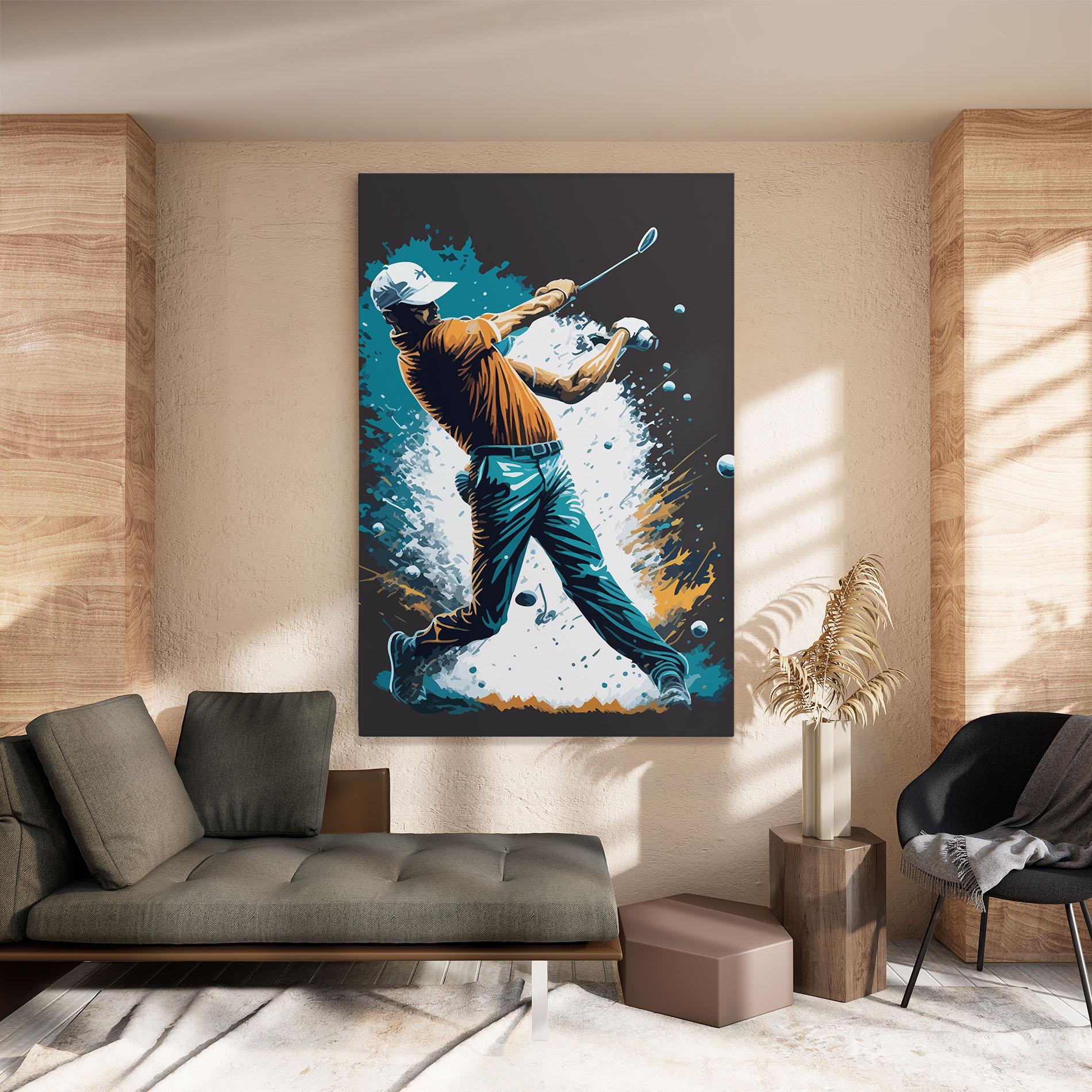 Tablou Canvas Golf On Grey mockup 8