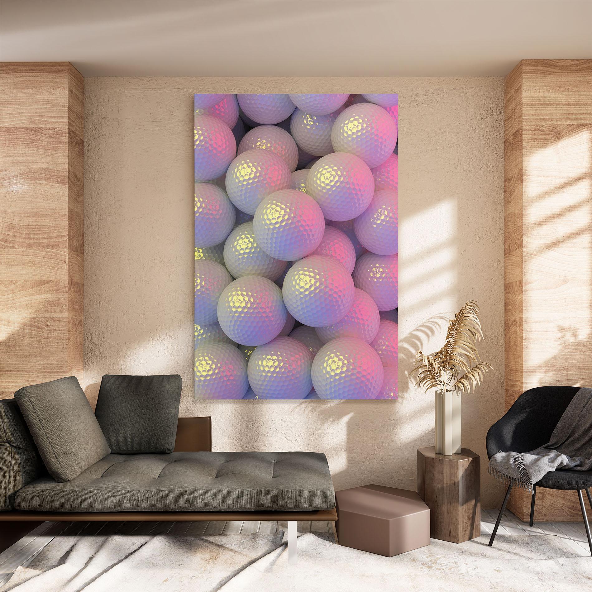 Tablou Canvas Purple Light Golf Ball mockup 8