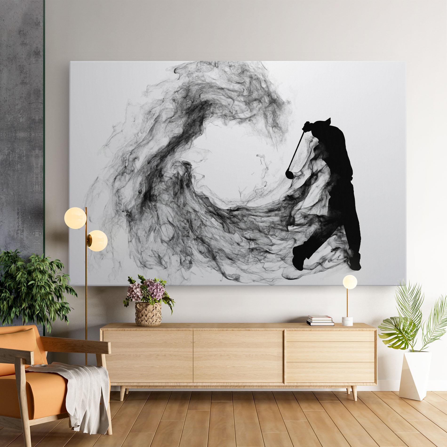 Tablou Canvas Black Smoke Golf mockup 9