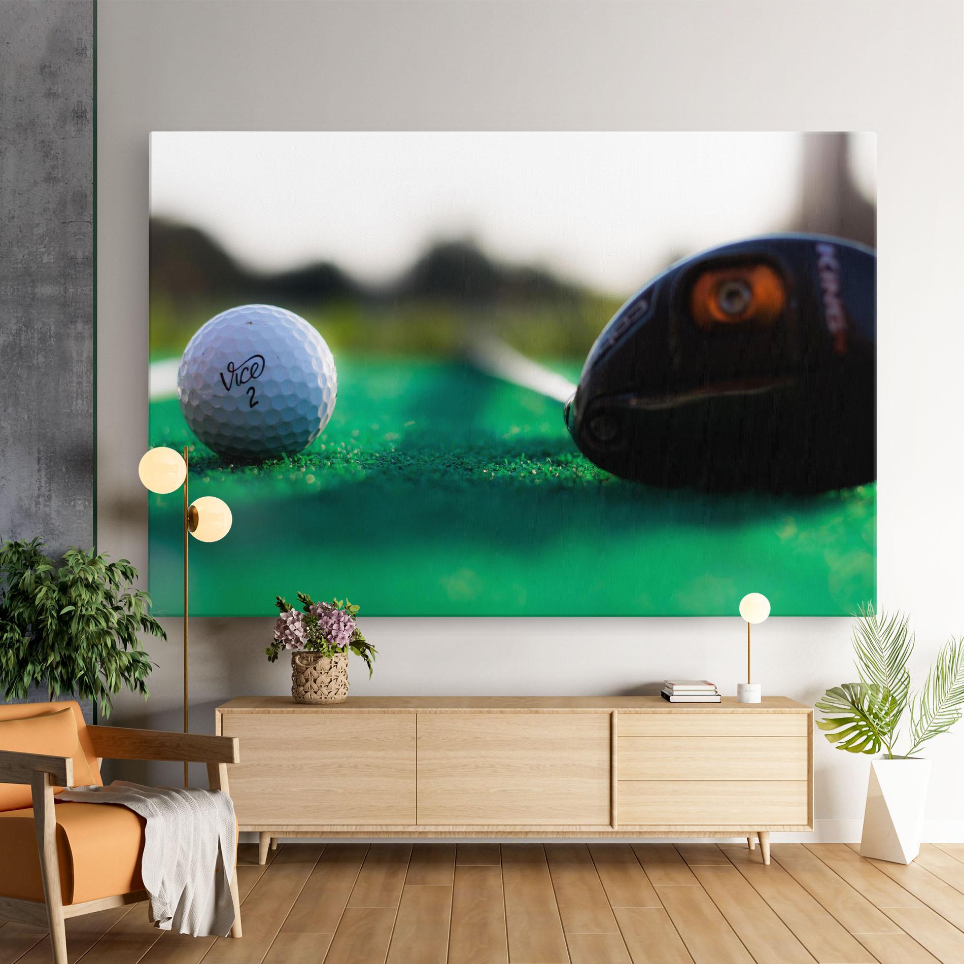 Tablou Canvas Green Grass Golf Ball mockup 9