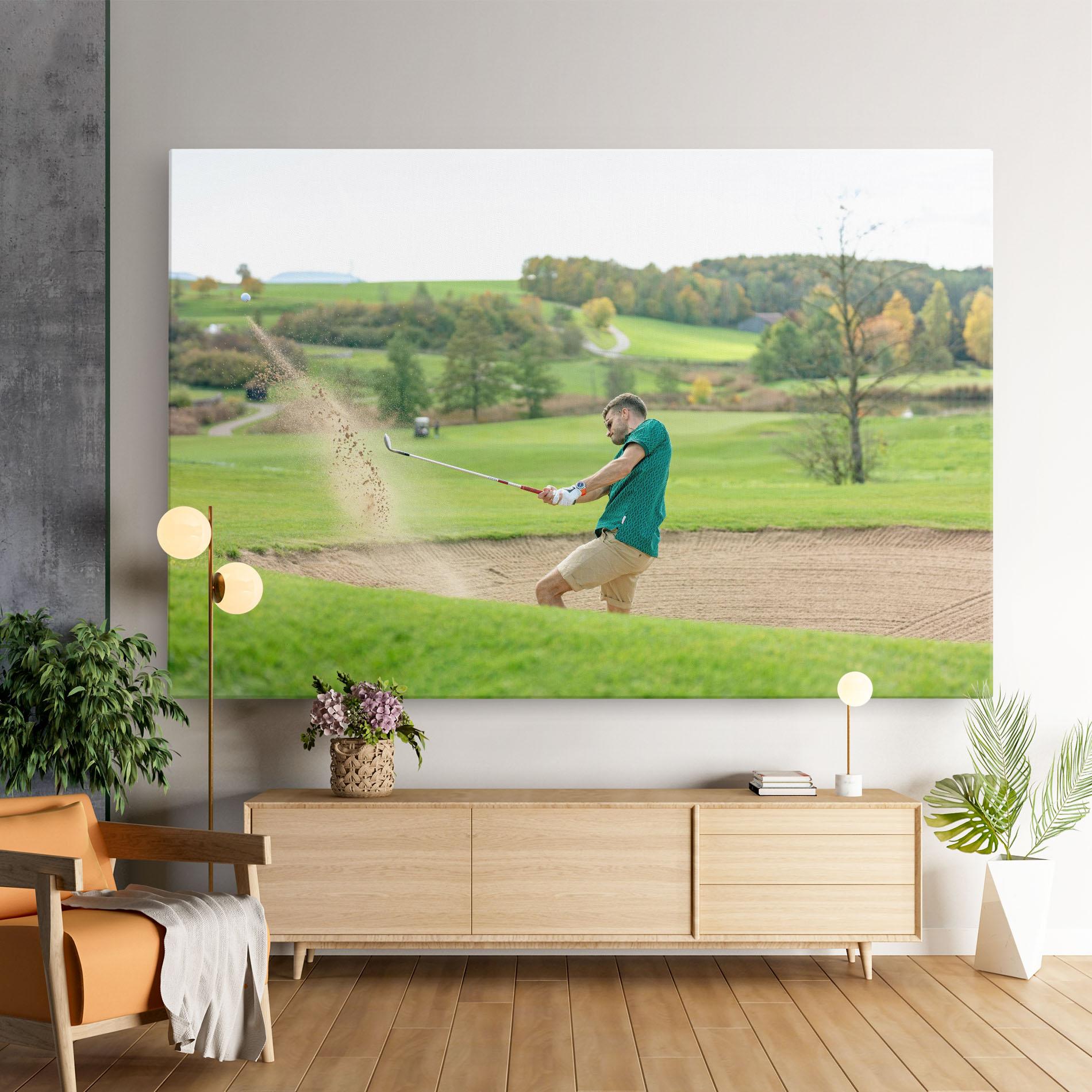 Tablou Canvas Green Tshirt Golf Player mockup 9