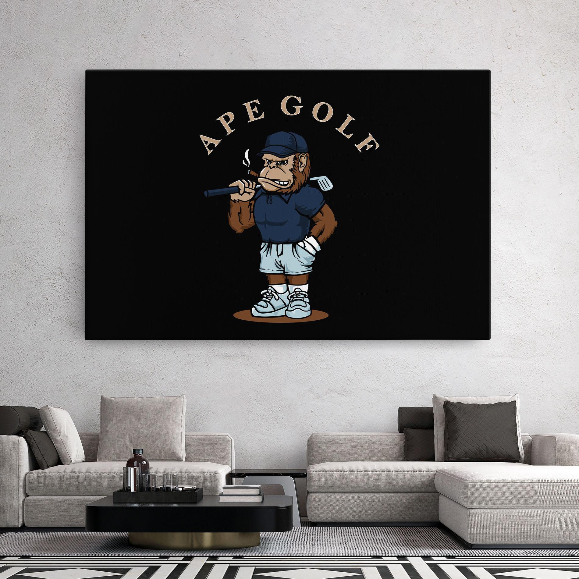 Tablou Canvas Ape Golf mockup 2