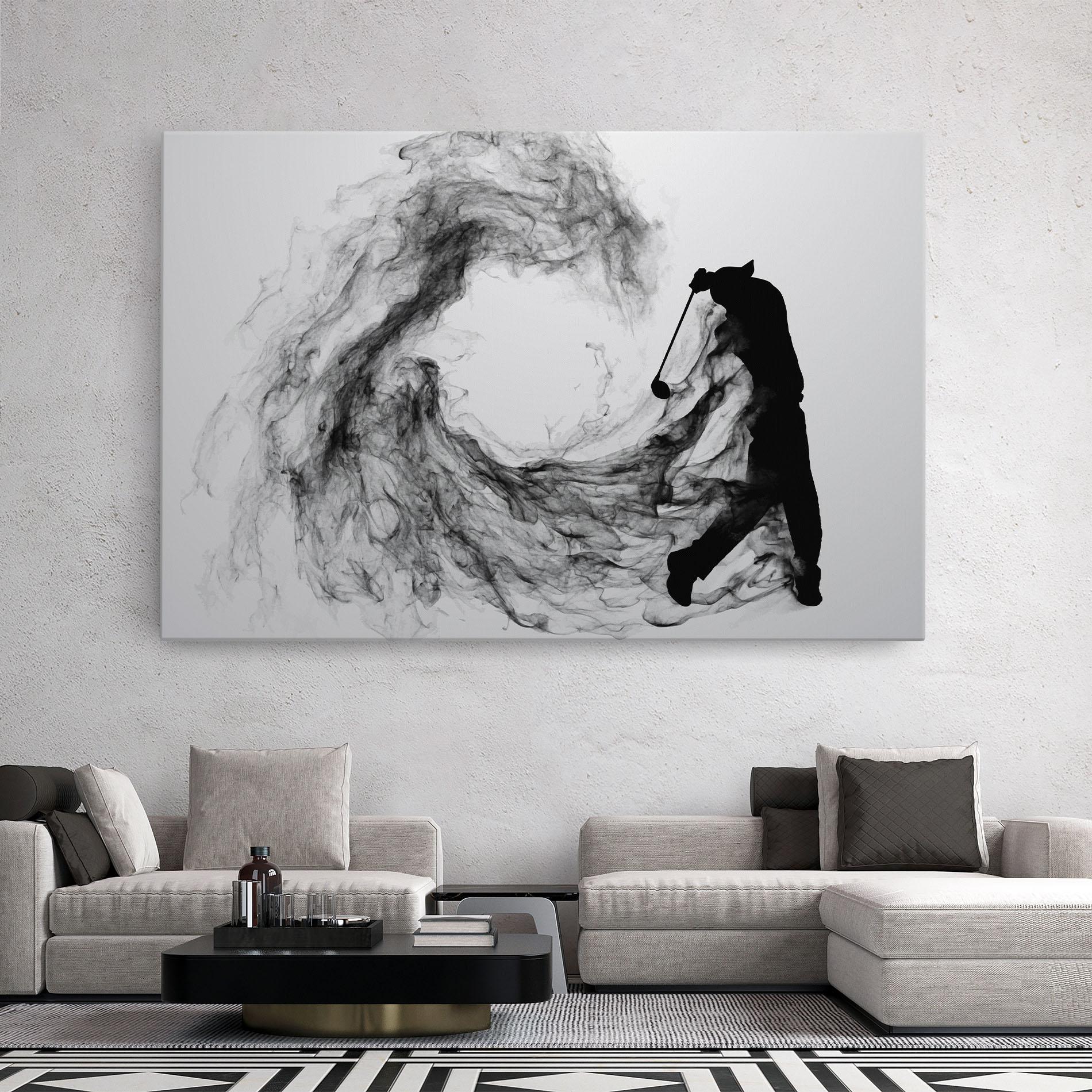 Tablou Canvas Black Smoke Golf mockup 2