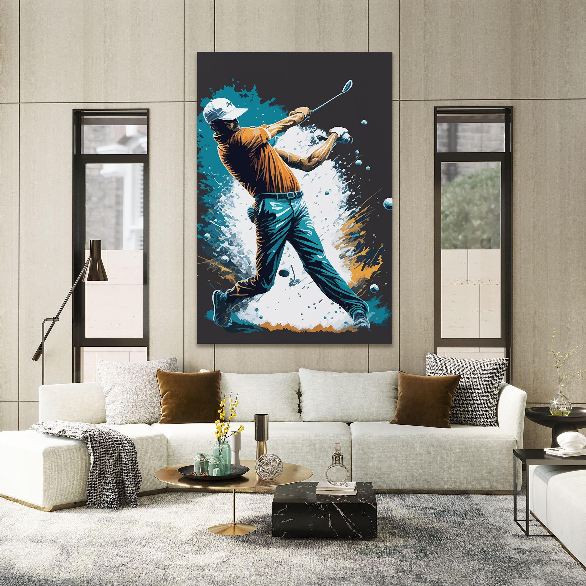 Tablou Canvas Golf On Grey mockup 2