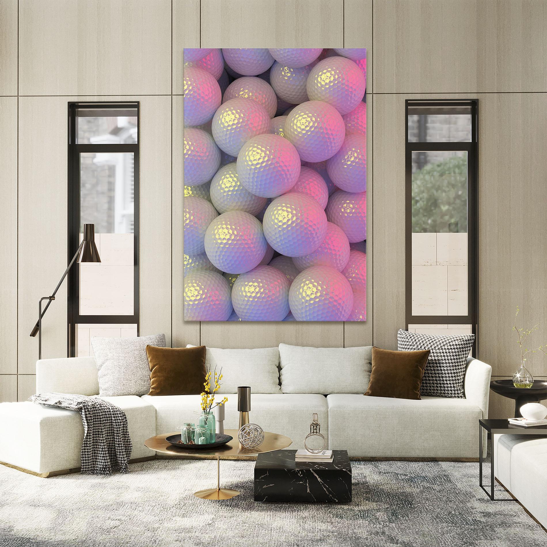 Tablou Canvas Purple Light Golf Ball mockup 2