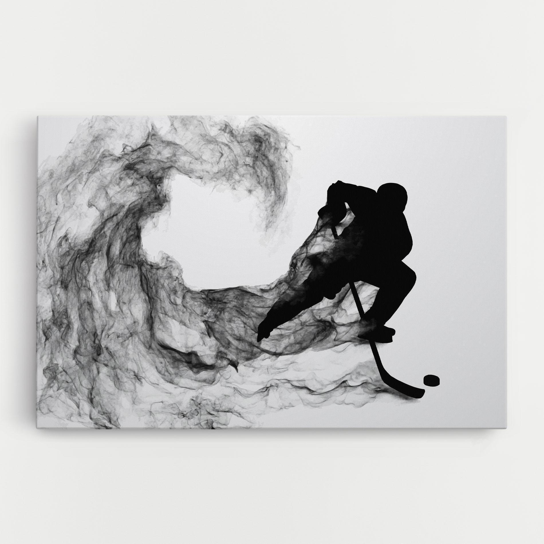 Tablou Canvas Black Smoke Hockey mockup 0
