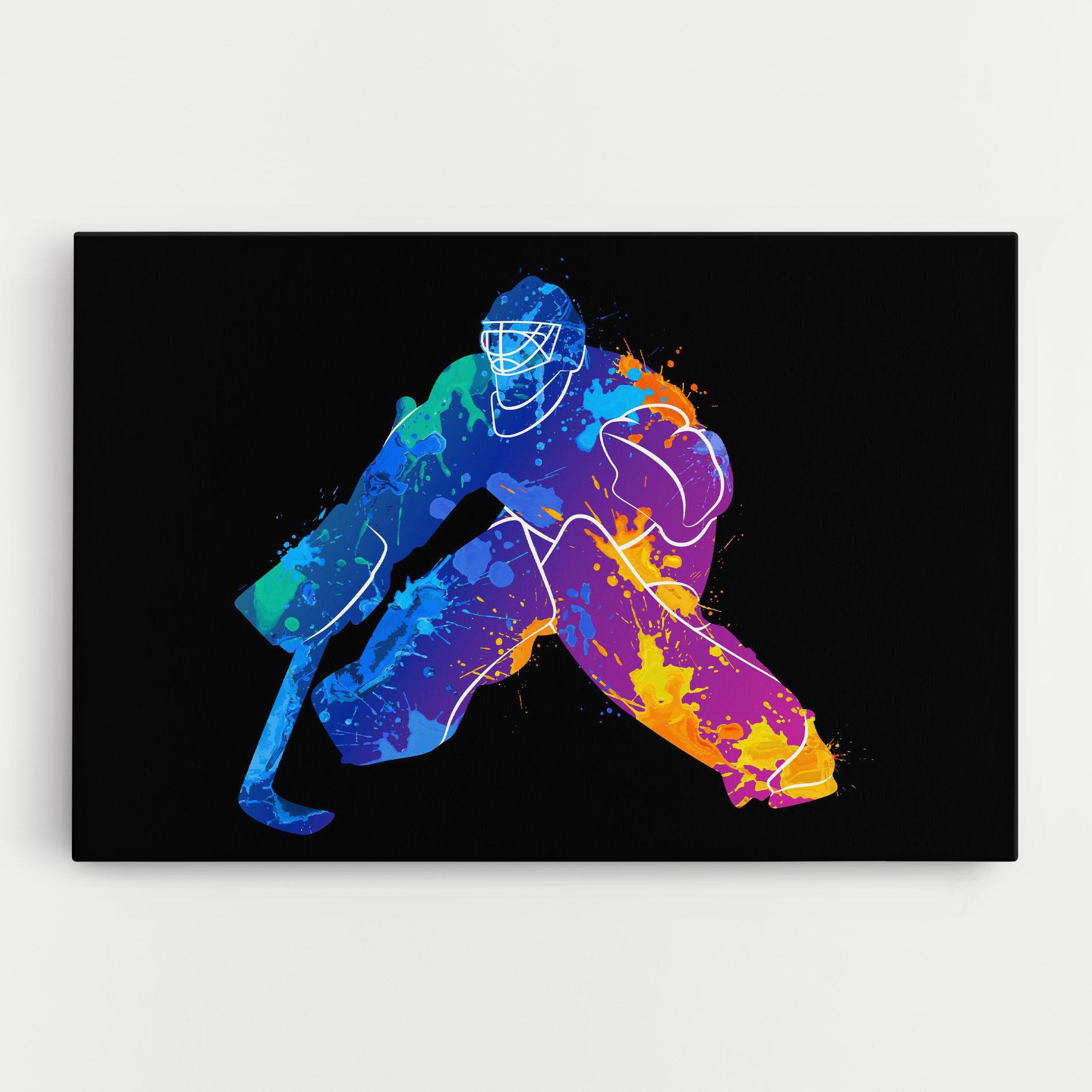 Tablou Canvas Blue Purple Hockey mockup 0