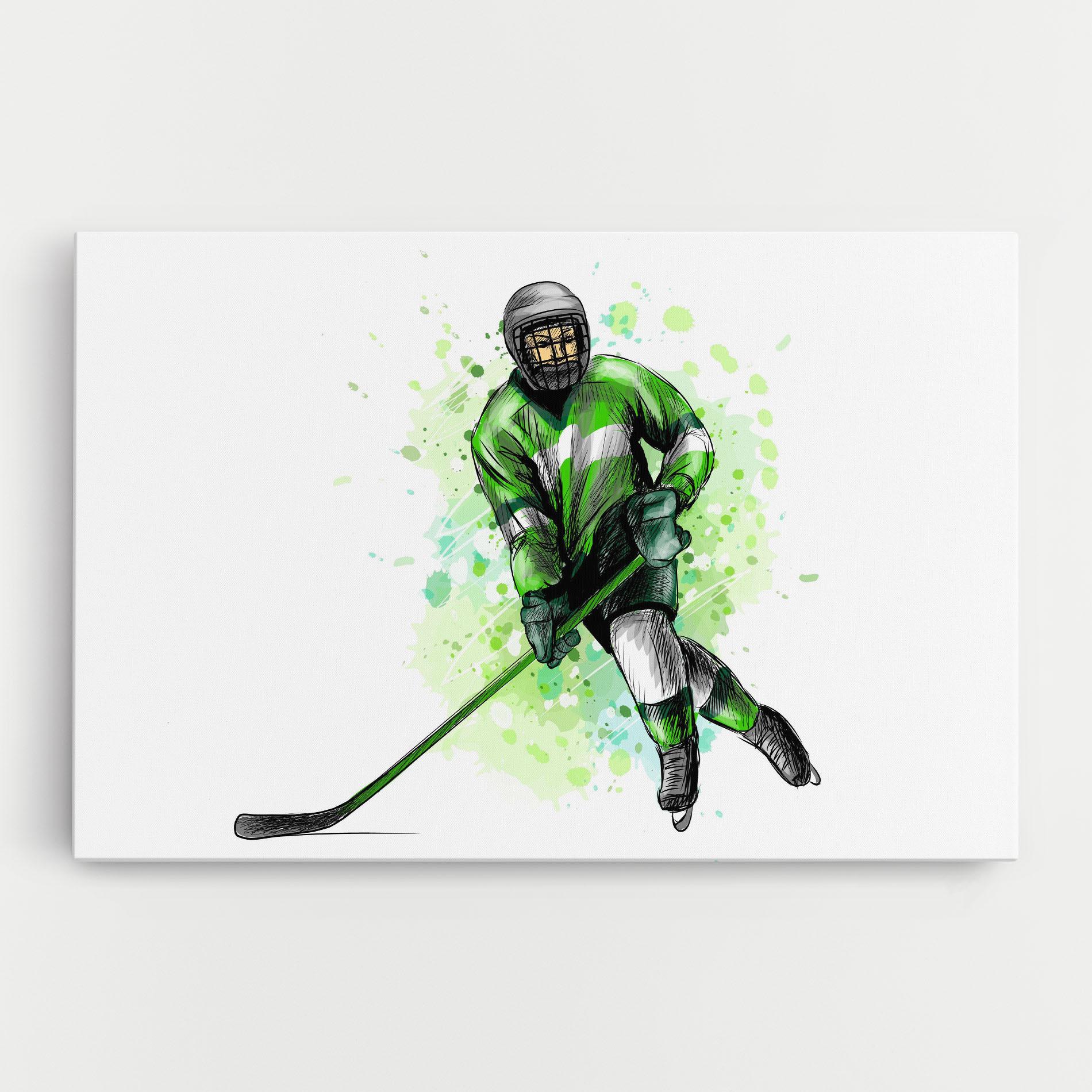 Tablou Canvas Green Hockey mockup 0