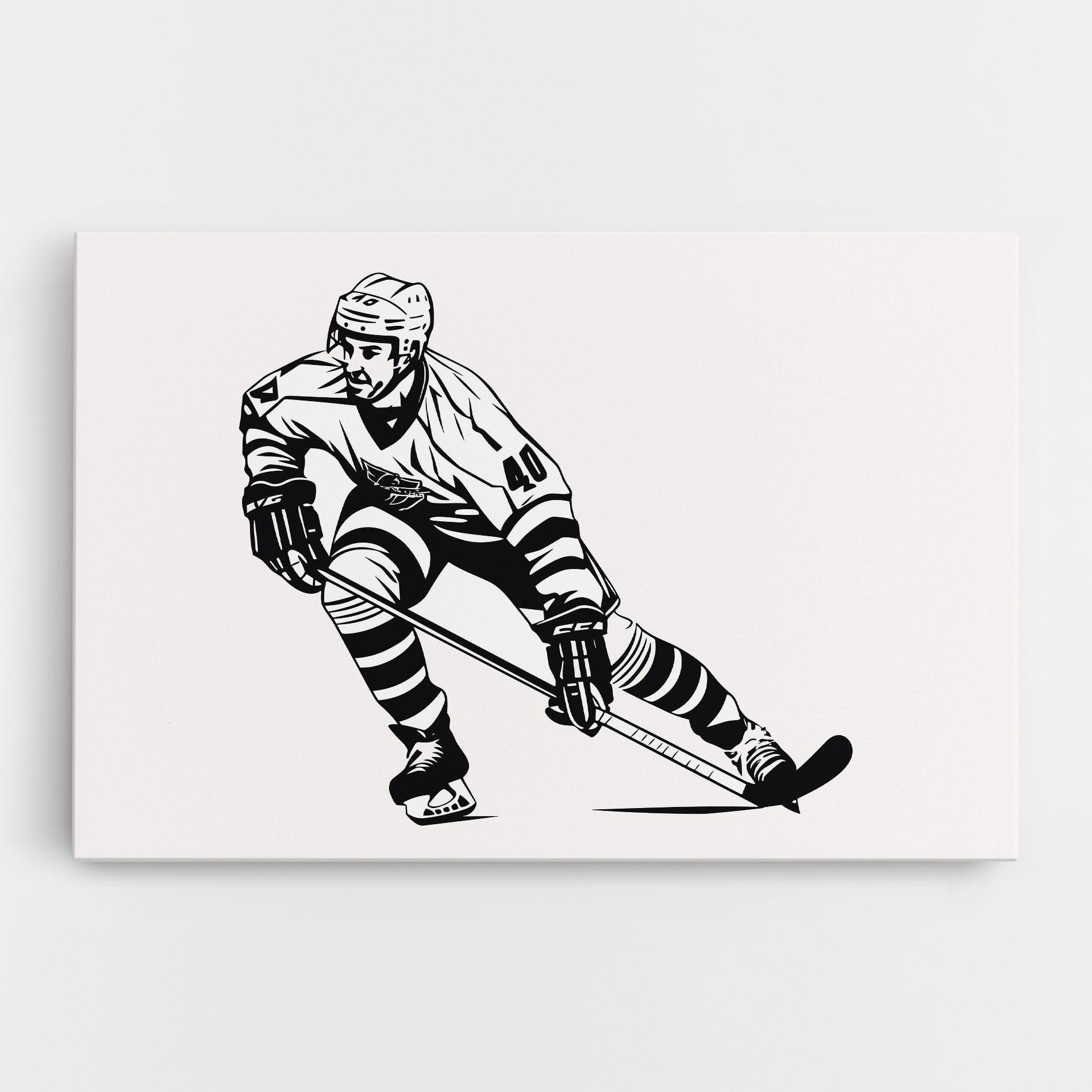 Tablou Canvas Hockey Player mockup 0