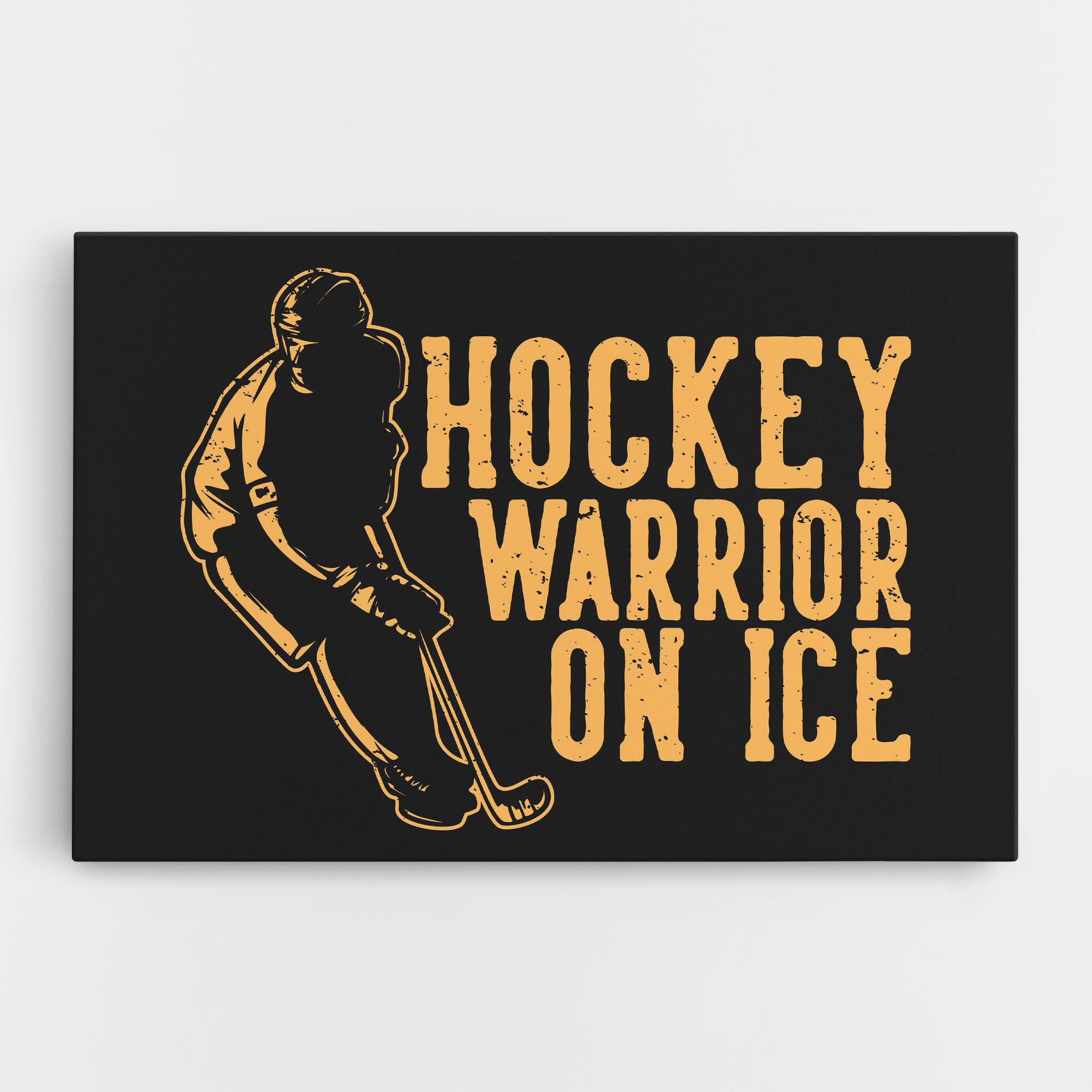 Tablou Canvas Hockey Worrior mockup 0