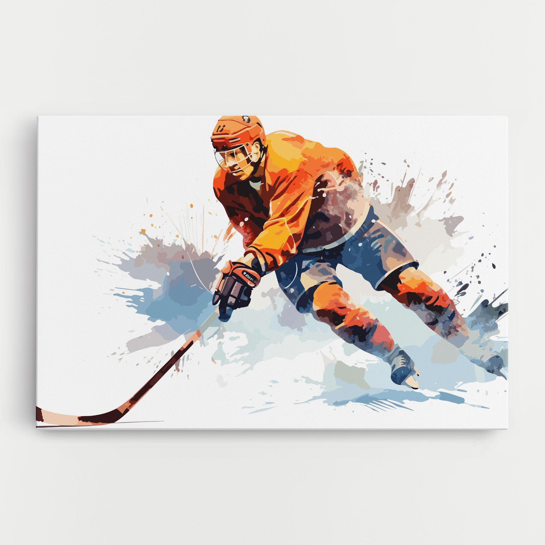 Tablou Canvas Orange Hockey mockup 0