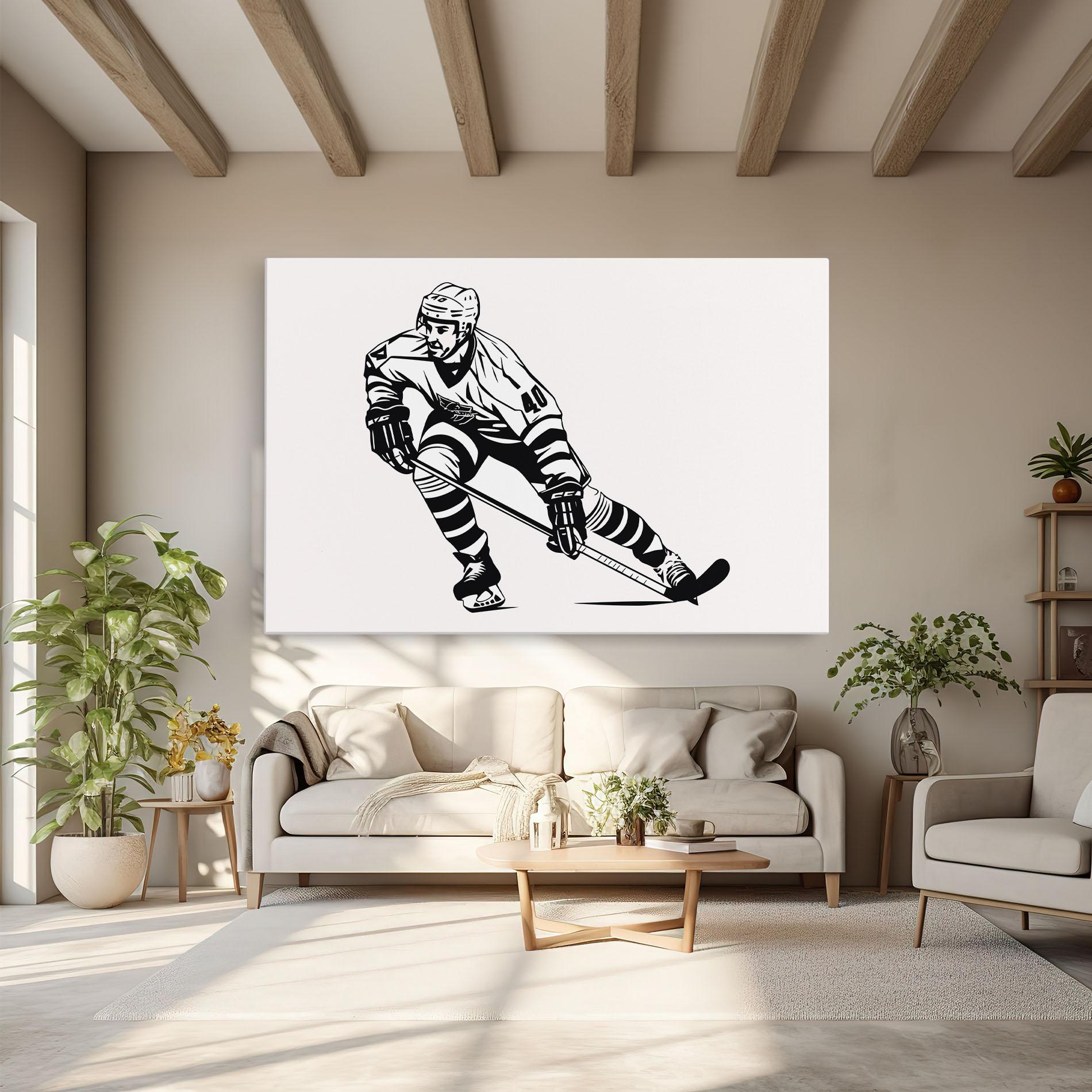 Tablou Canvas Hockey Player mockup 6