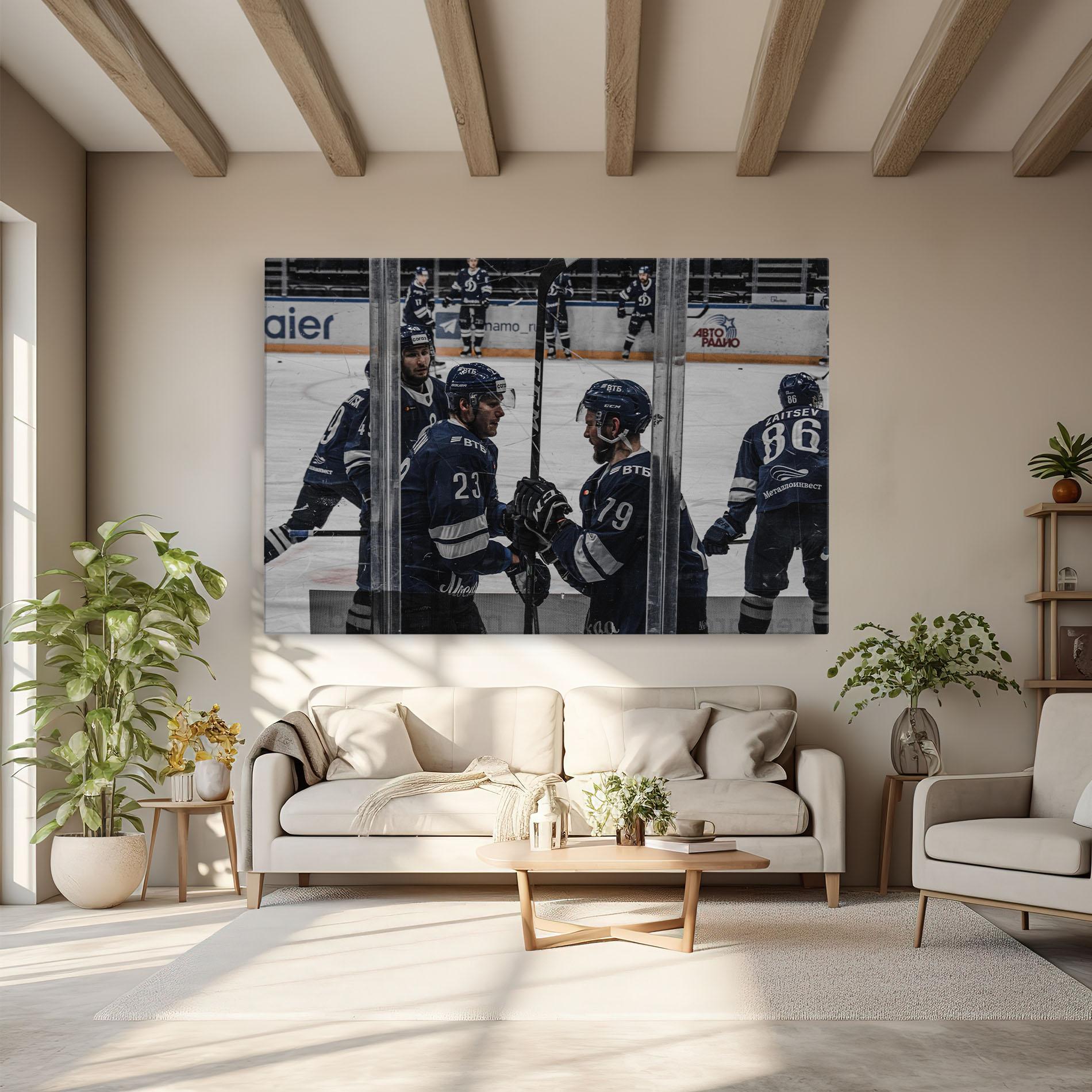 Tablou Canvas Hockey Players mockup 6
