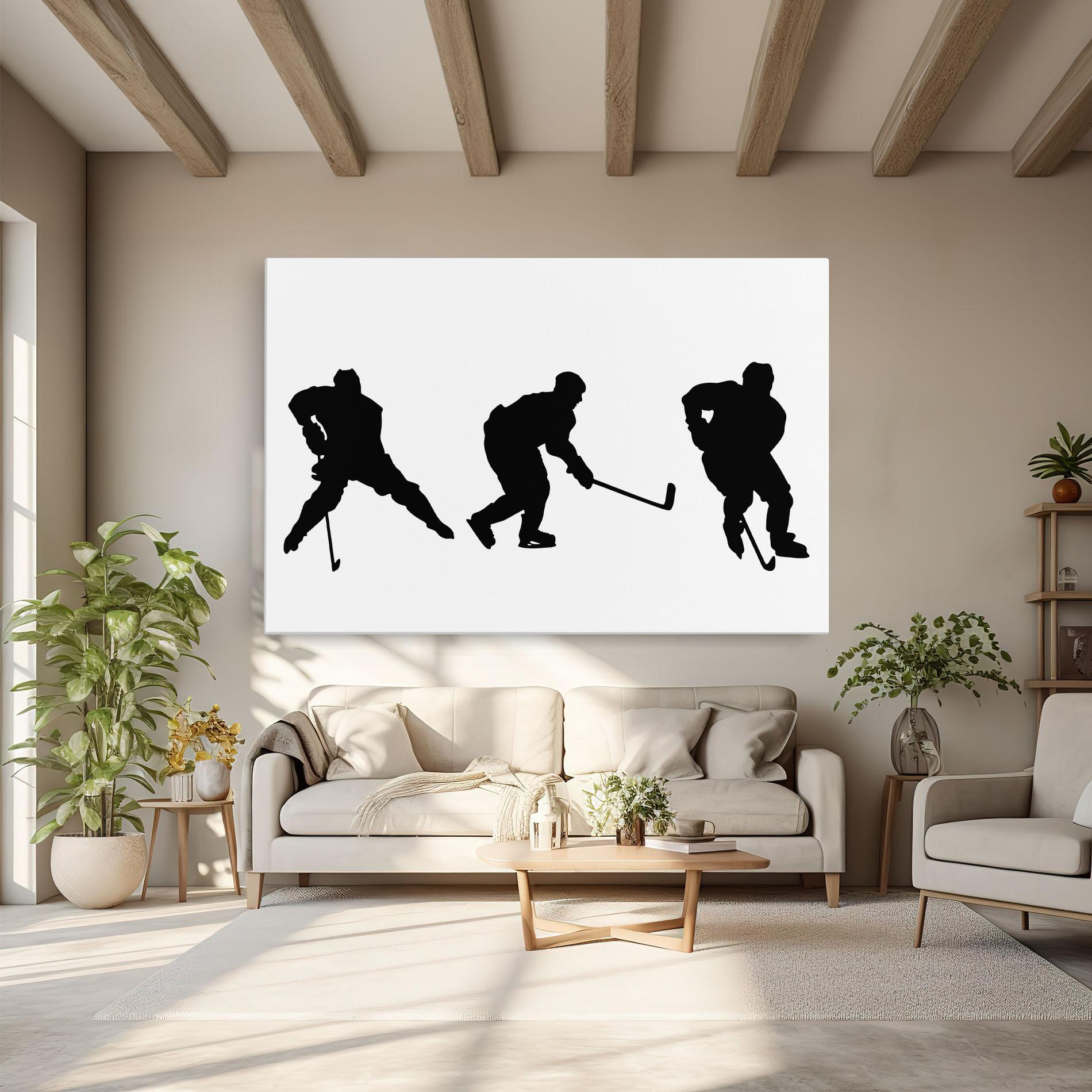 Tablou Canvas Hockey Pose mockup 6